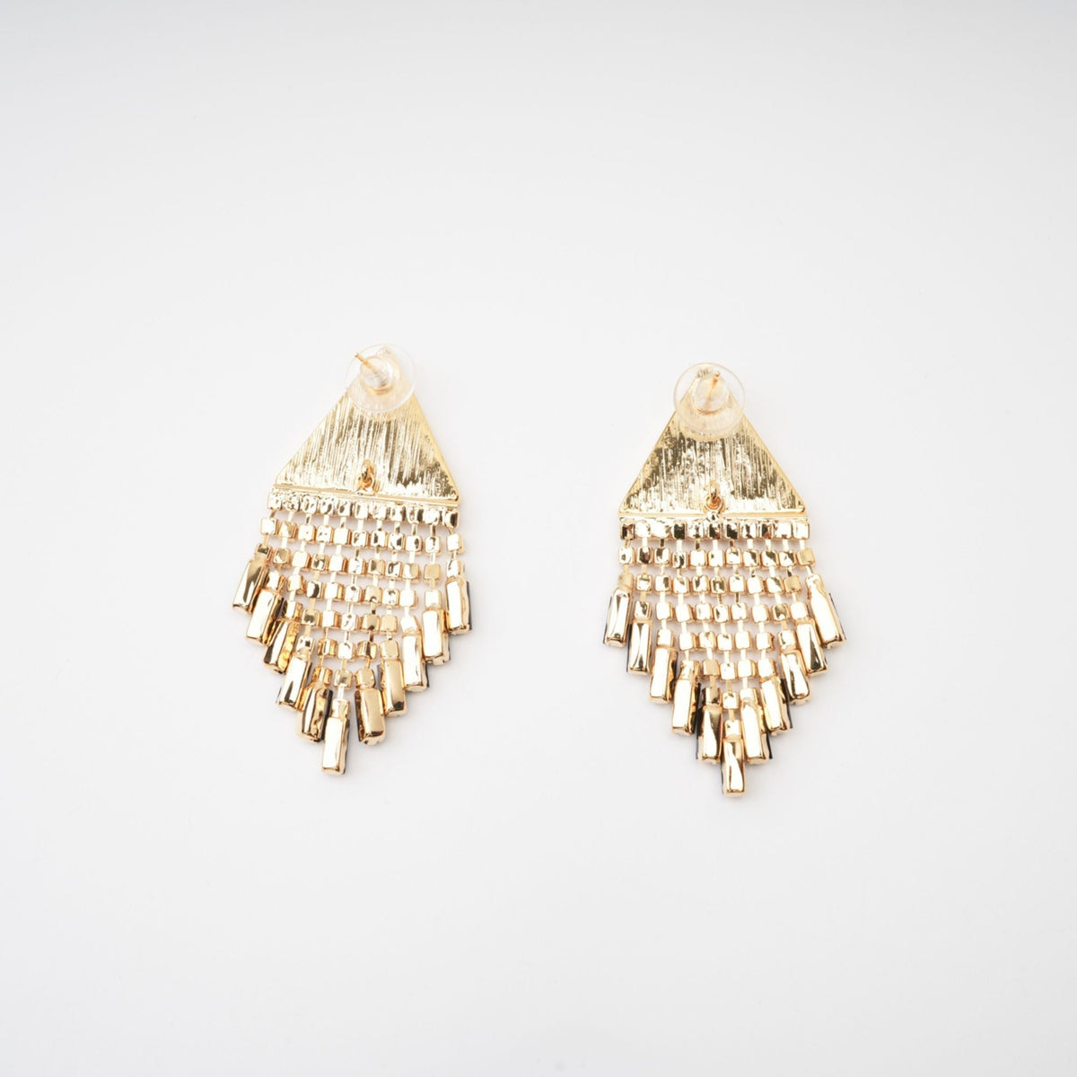 Lisette triangle-shape fringed earrings