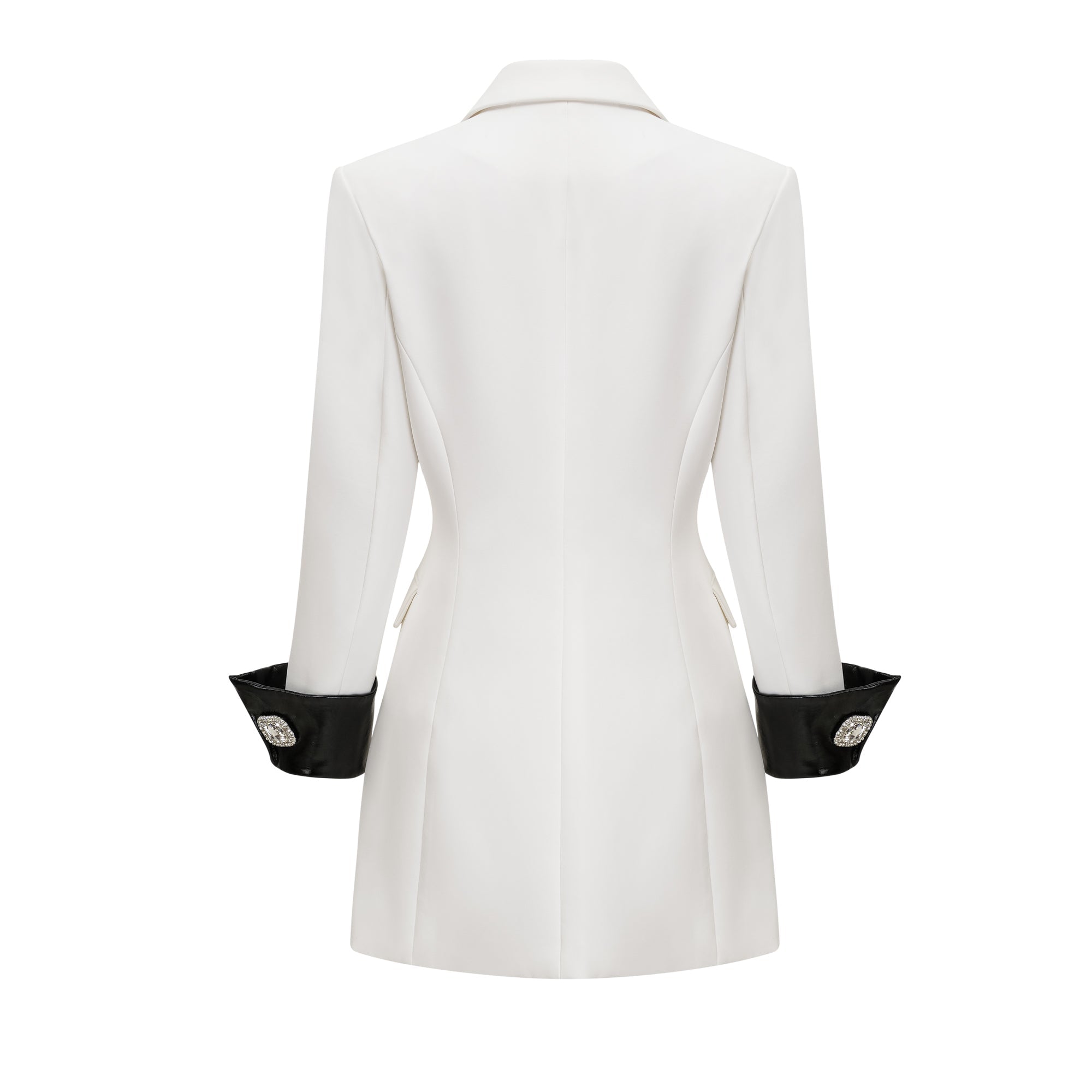 Louise crystal-button single-breasted coat (US Only)