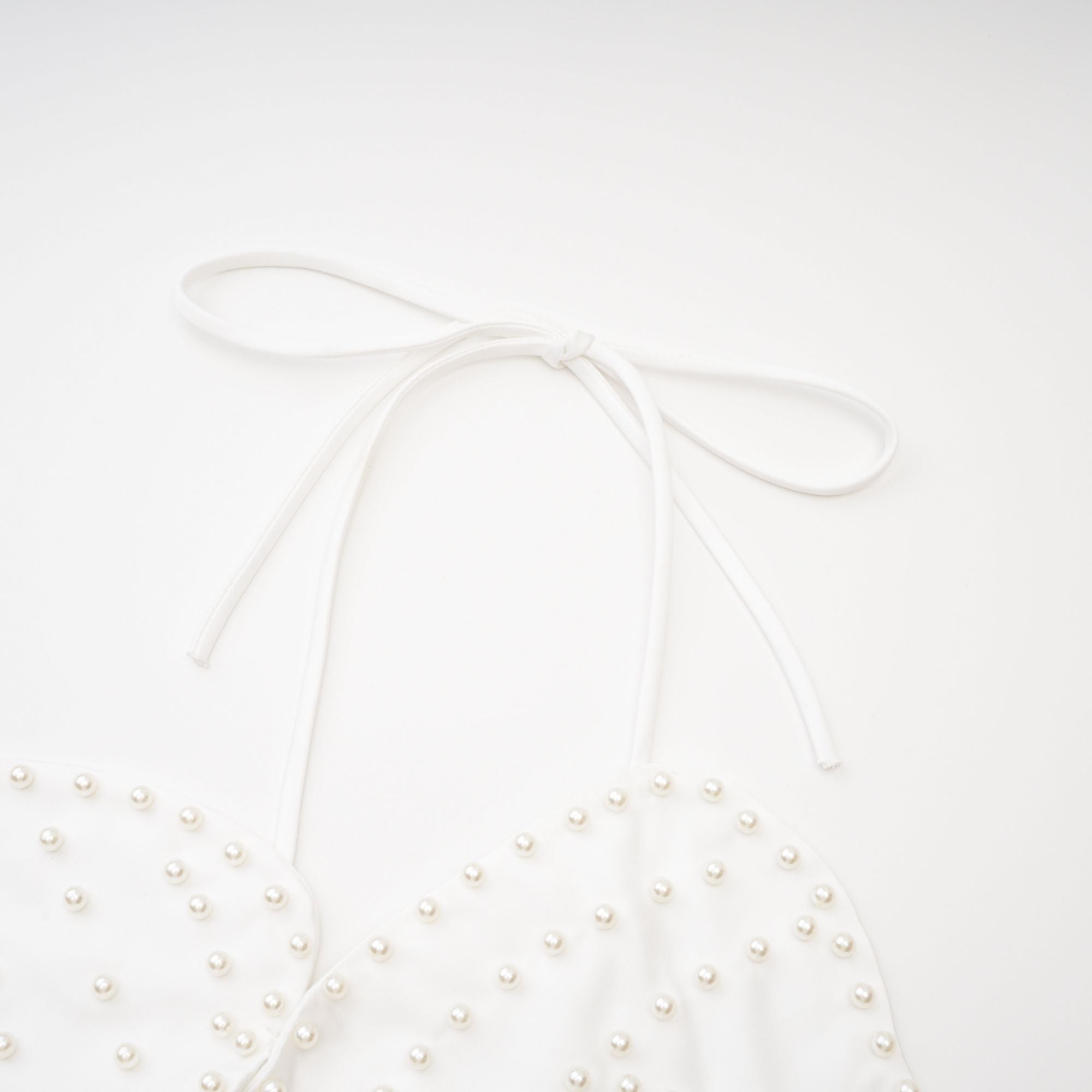 Maëlle faux-pearl embellished top