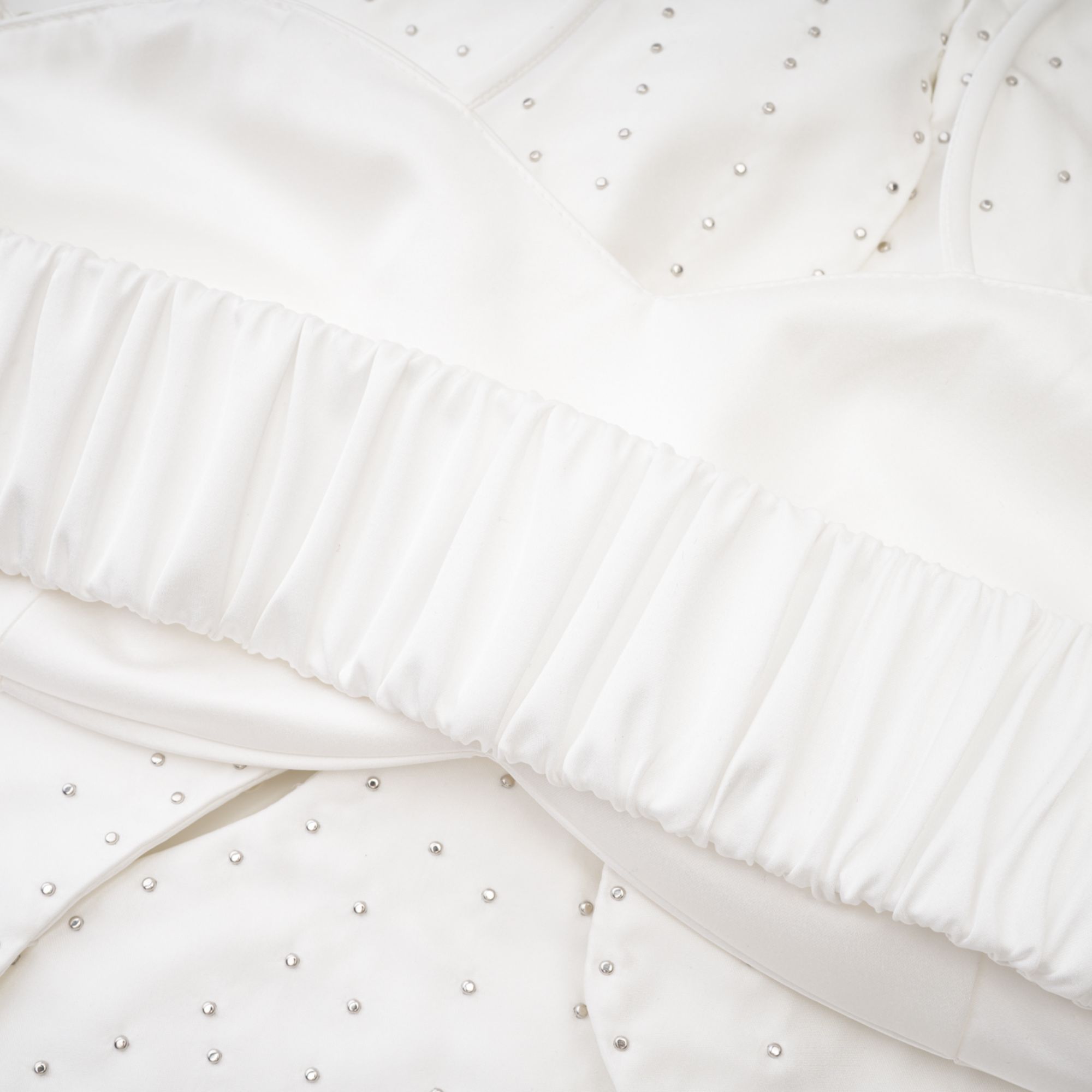 Maëlle faux-pearl embellished top