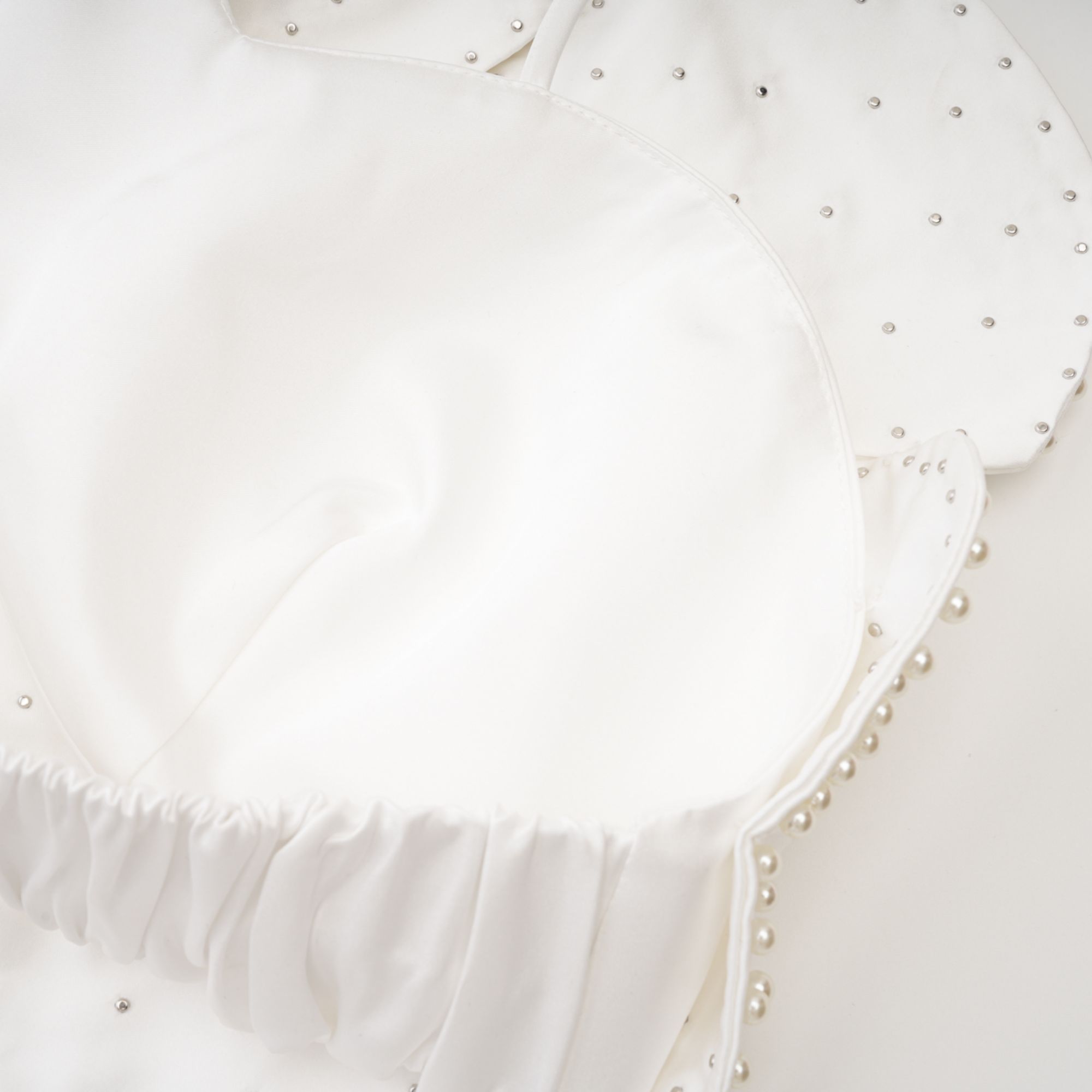 Maëlle faux-pearl embellished top