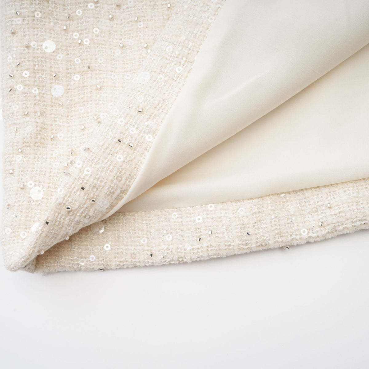 Manon white tweed sequined mini dress