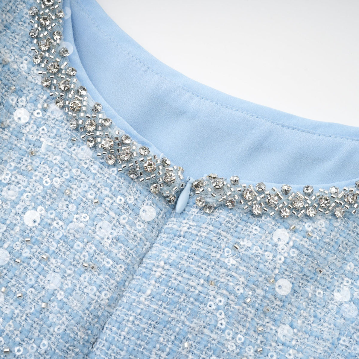 Manon white tweed sequined mini dress