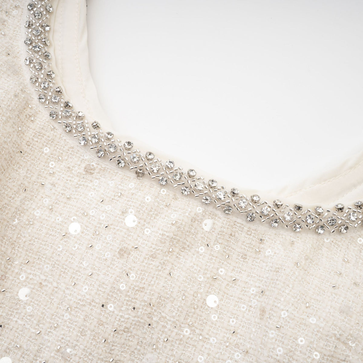 Manon white tweed sequined mini dress (UK Only)