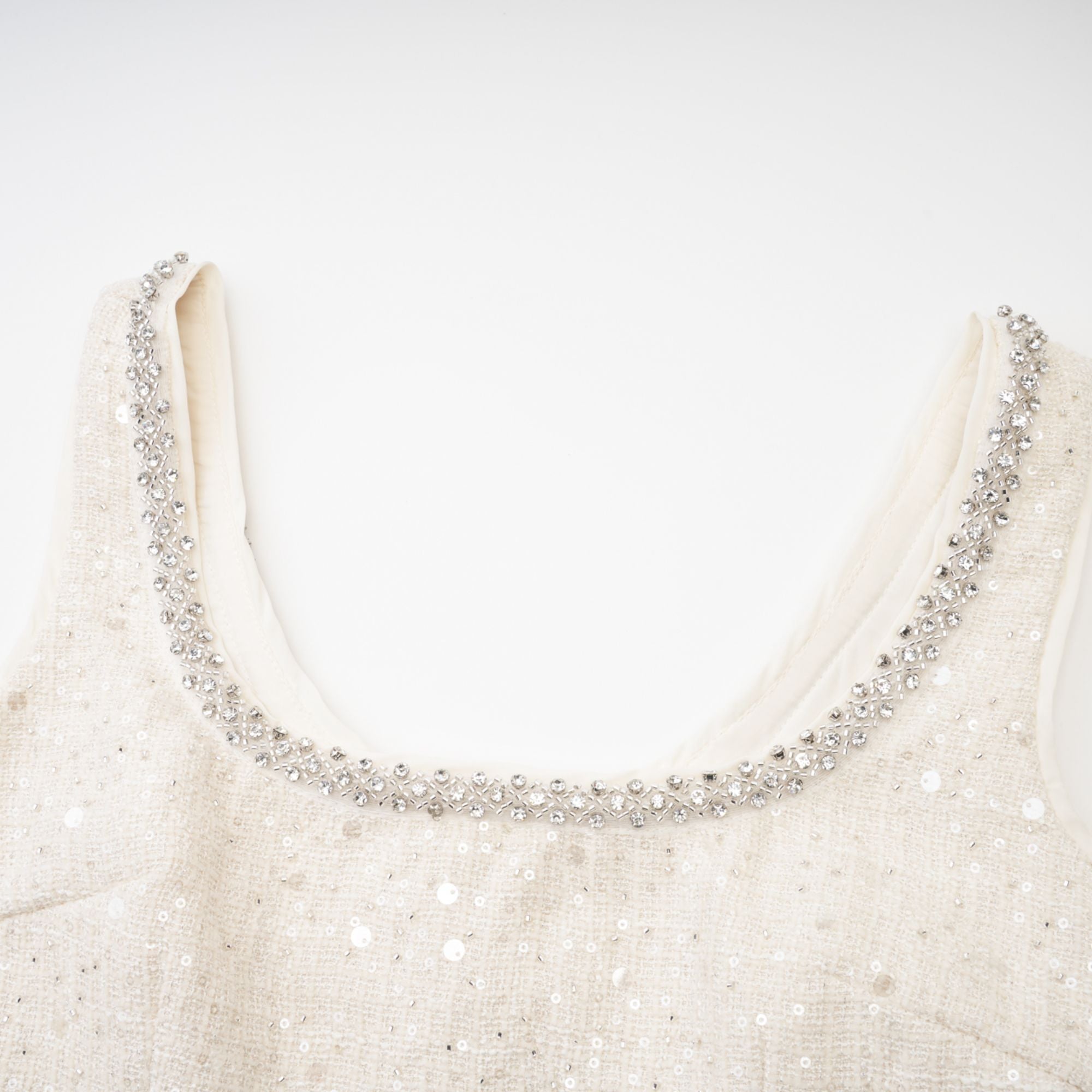 Manon white tweed sequined mini dress (UK Only)