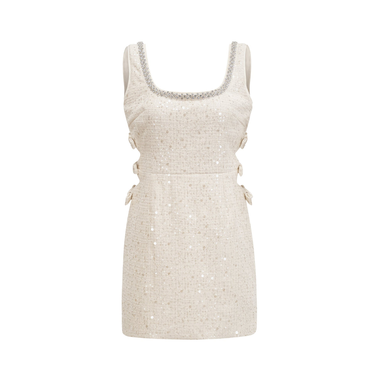 Manon white tweed sequined mini dress (UK Only)