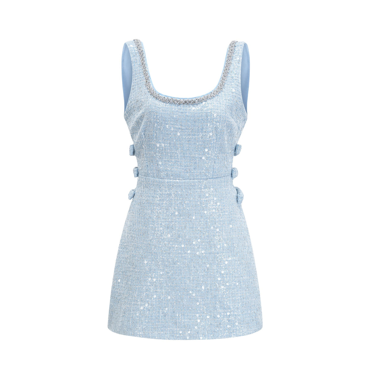 Manon white tweed sequined mini dress