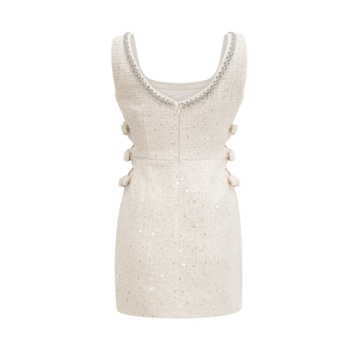 Manon white tweed sequined mini dress