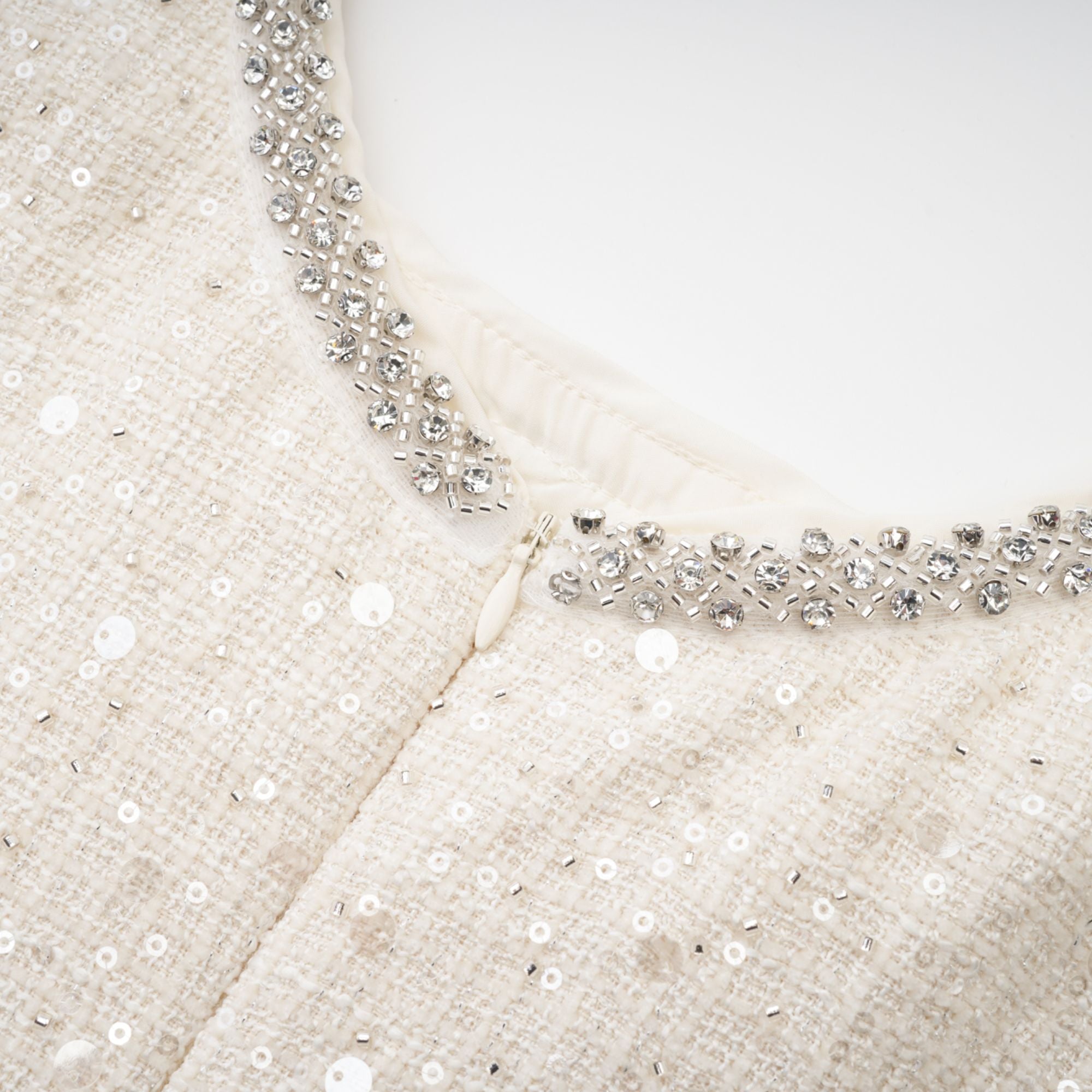 Manon blue tweed sequined mini dress