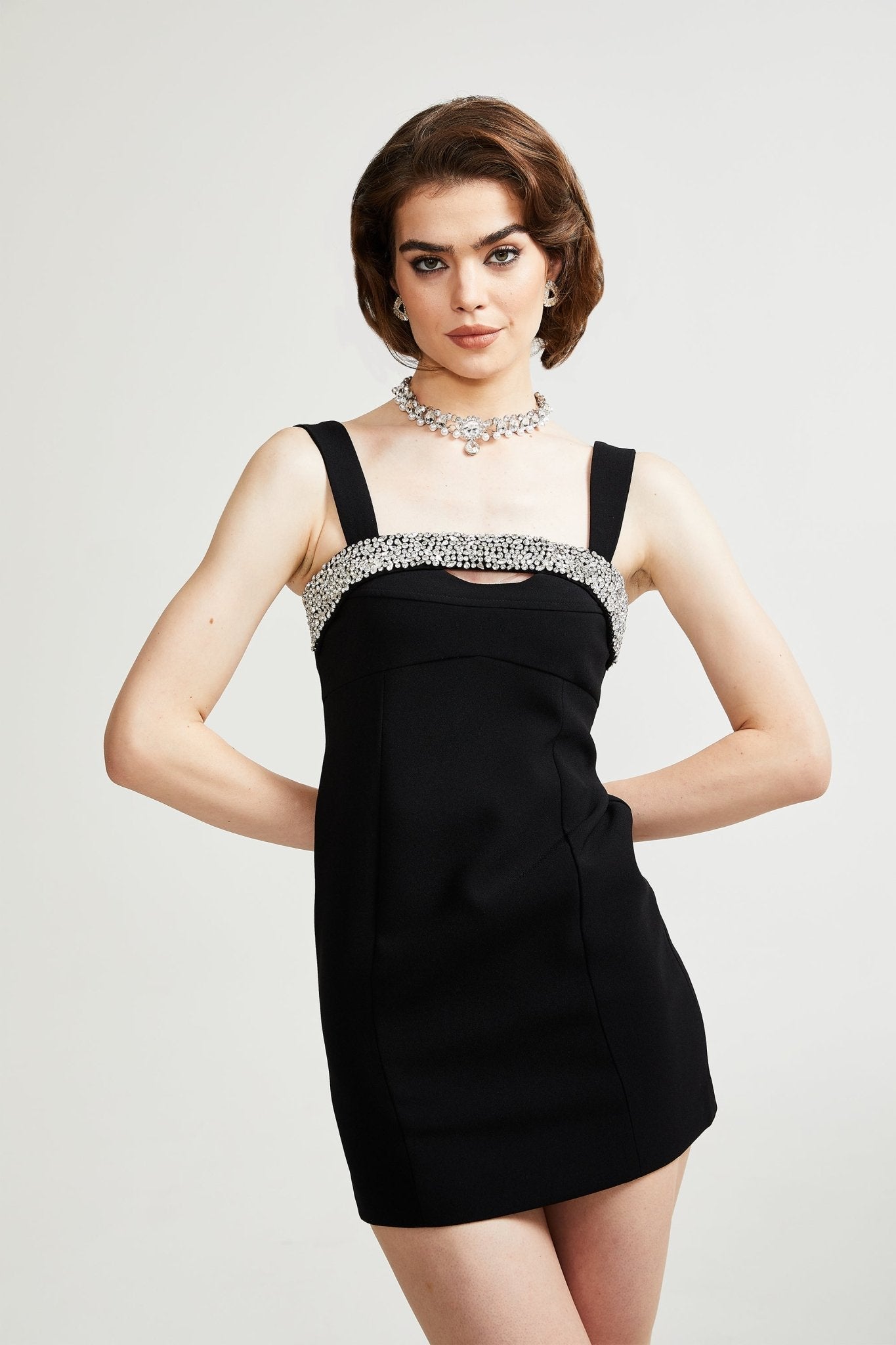 Mathilde black mini dress