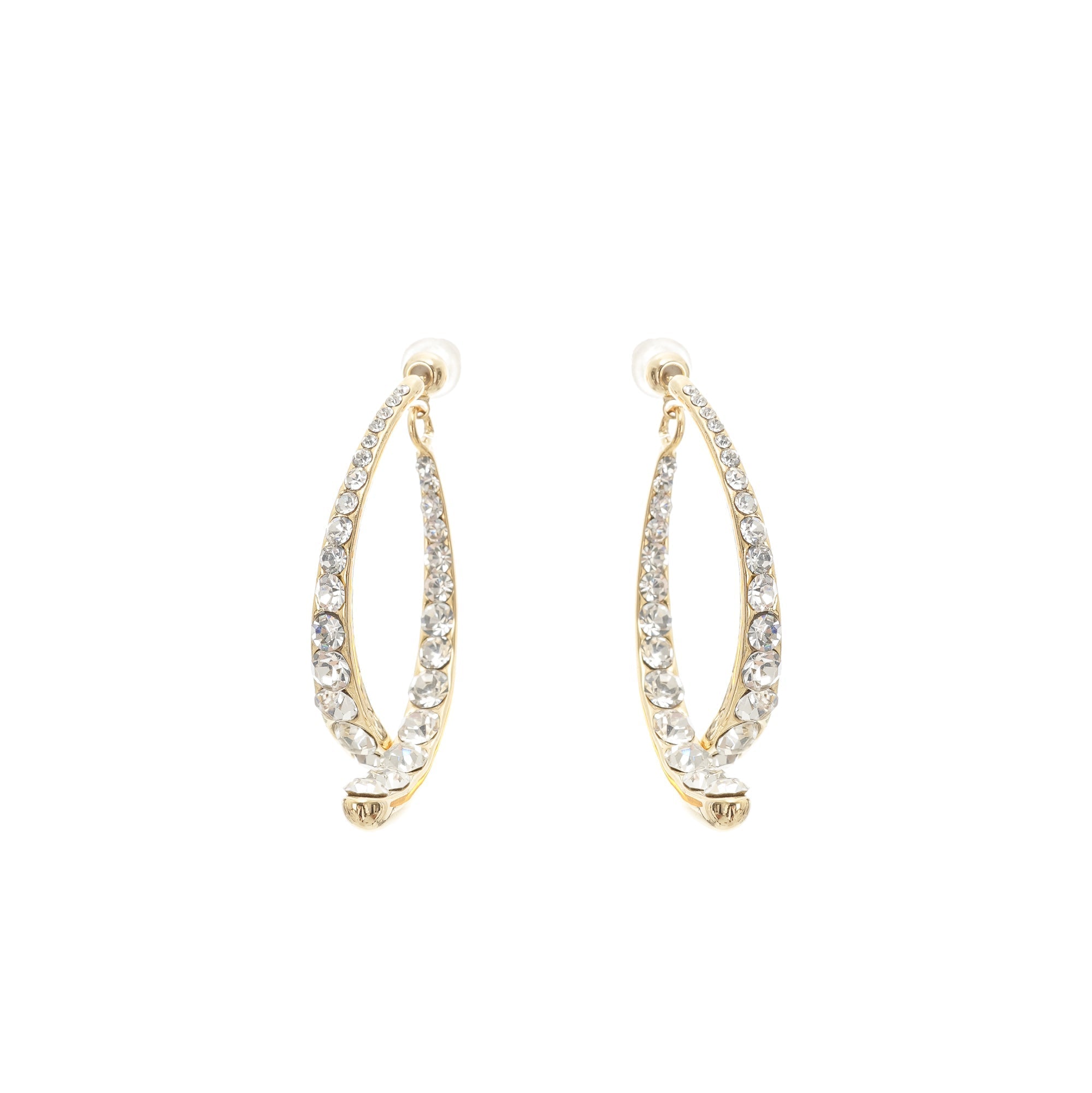 Mathilde embellished curve-edge earrings