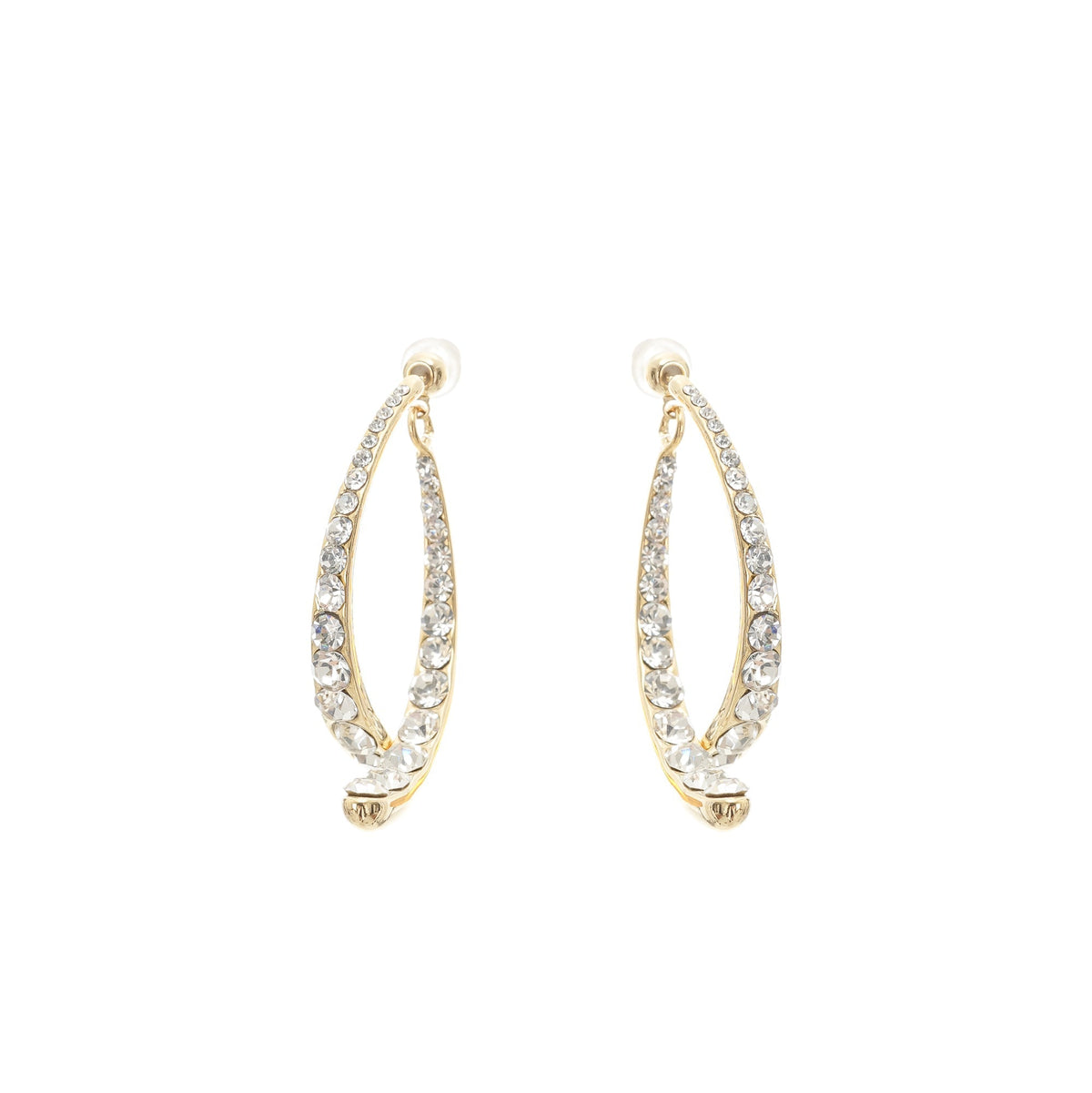 Mathilde embellished curve-edge earrings