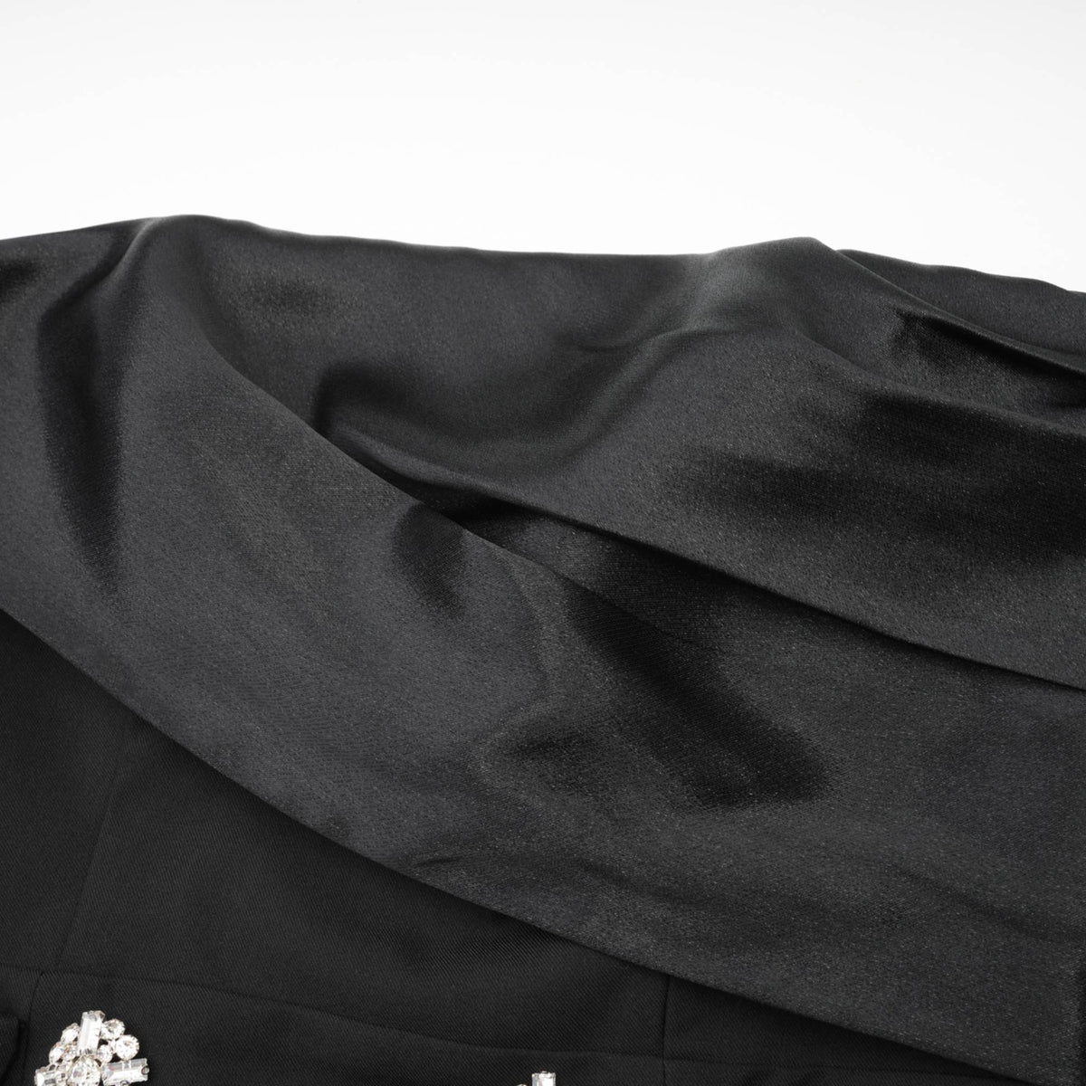 Mealla black crystal-button flared mini dress ( Final Sale-US Only)
