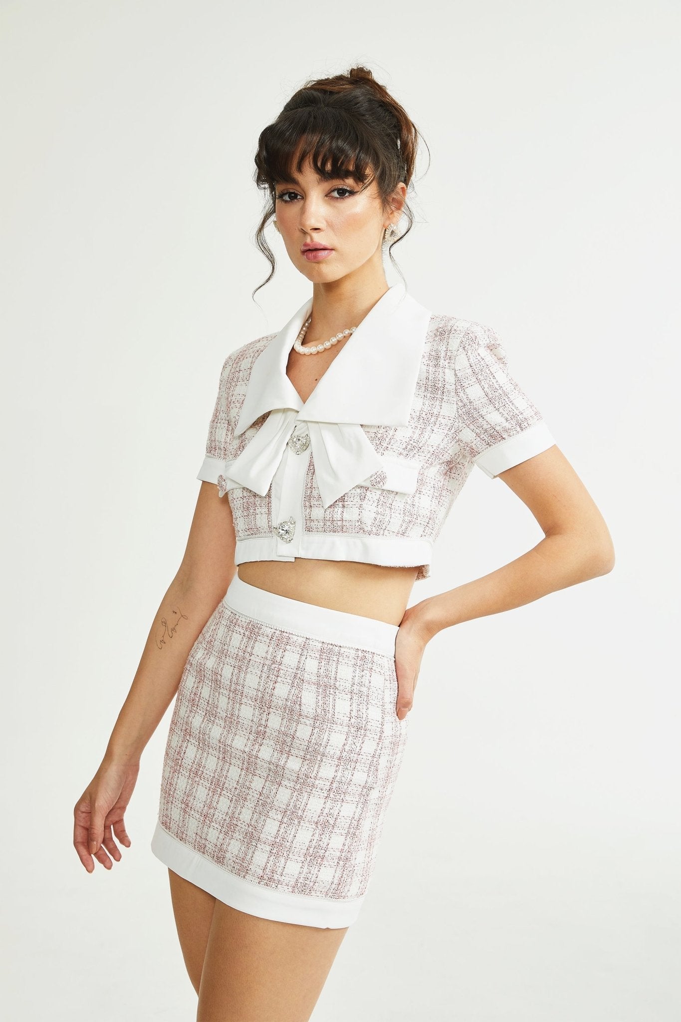Melanie cropped top & skirt matching set (Final Sale-US Only)