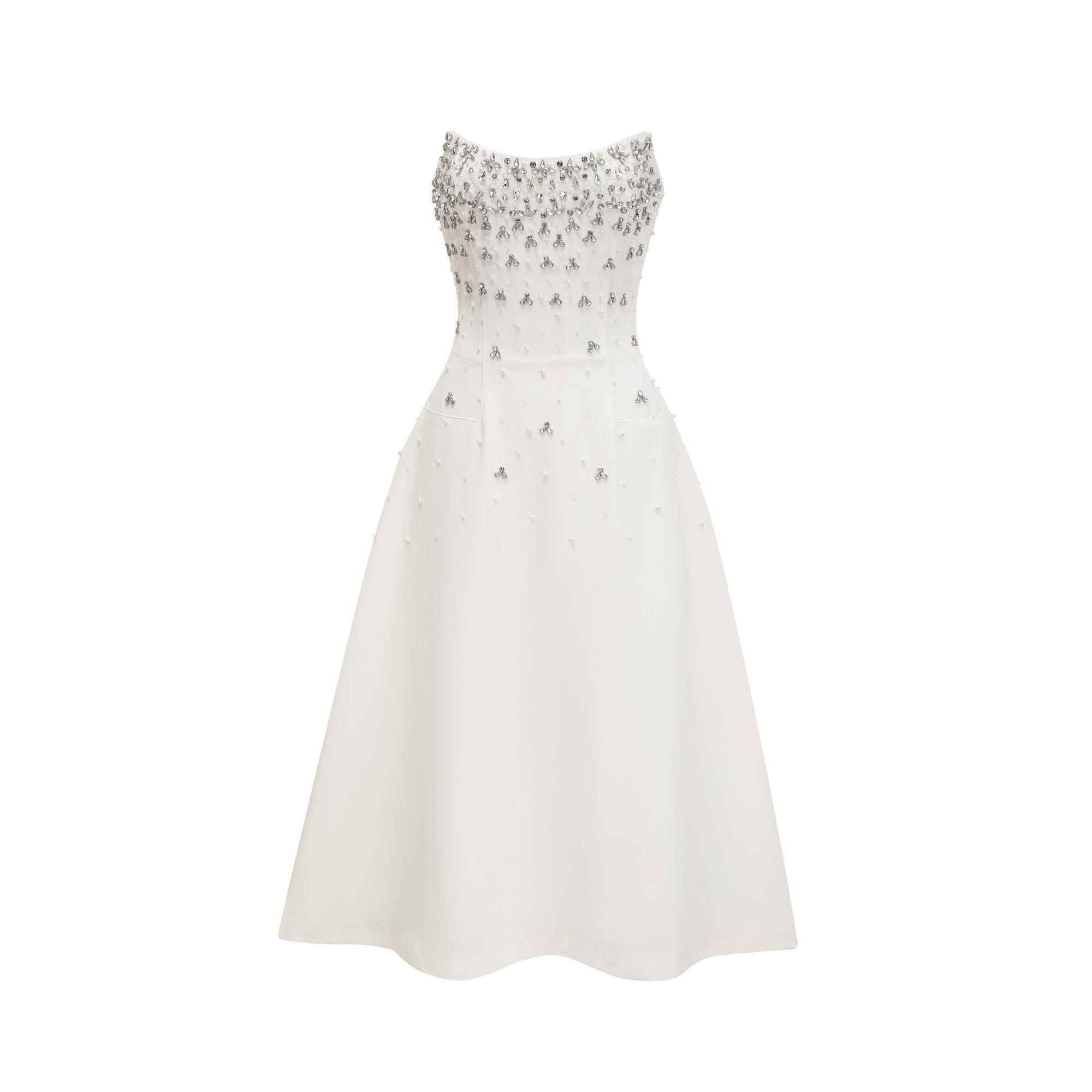 Melisande white embellished midi dress (US Only)