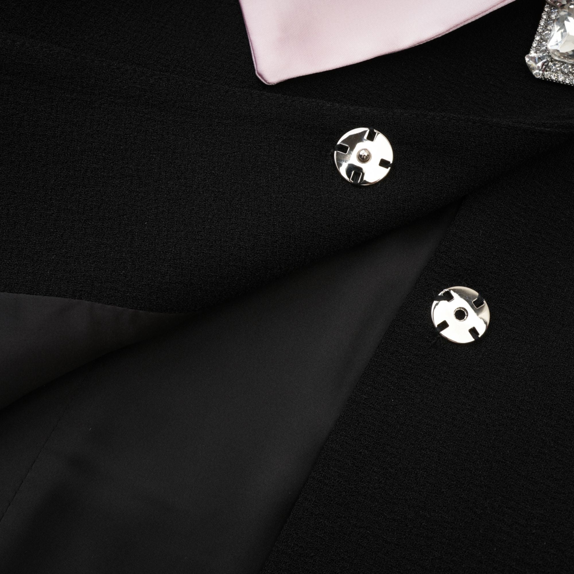 Uaine Black Two-Piece Jacket and Skirt Set (Final Sale-US Only)