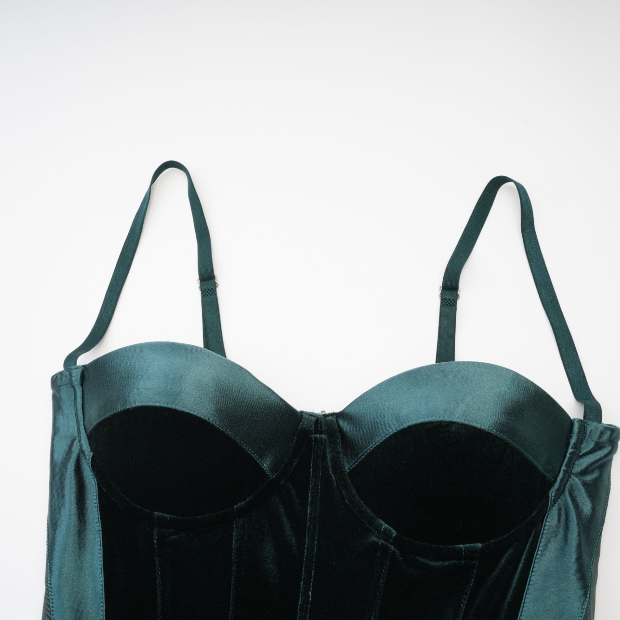 Muriel green bustier midi dress (US Only)