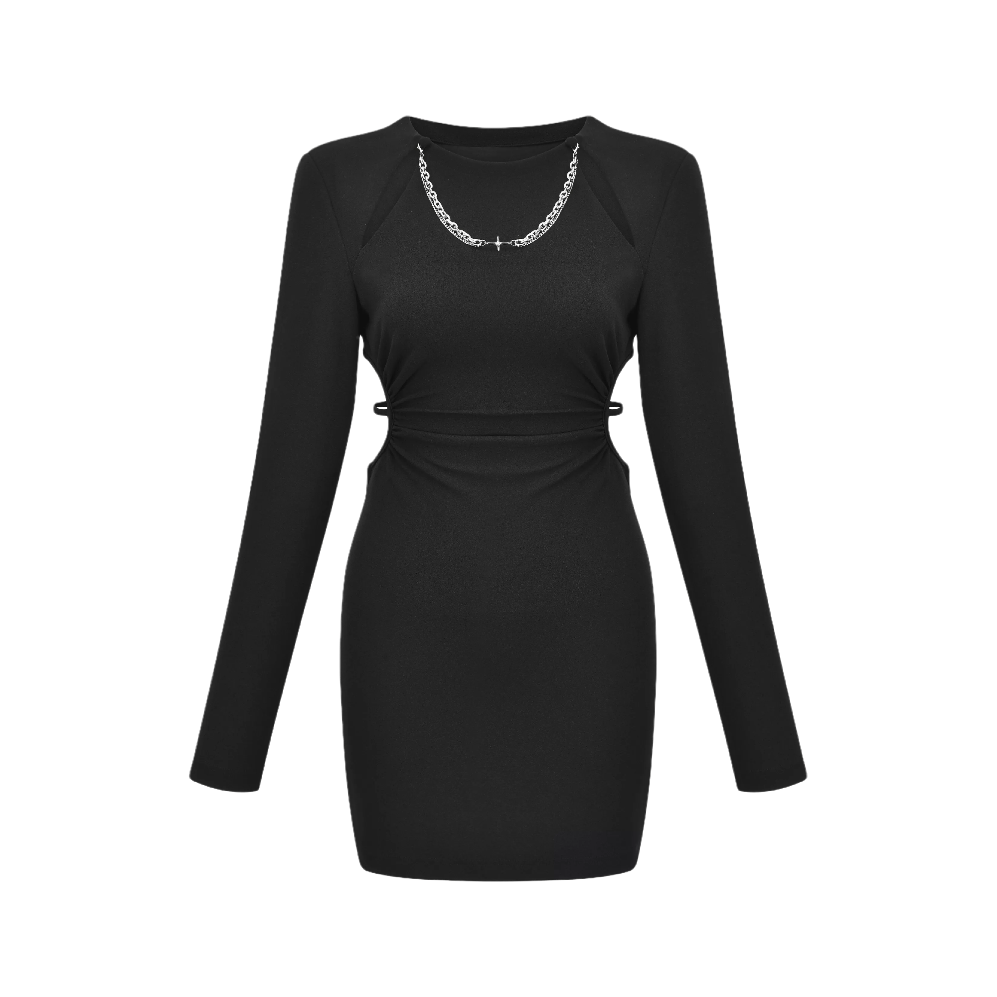 Next Level-off-shoulder waist cut-out dress (Final Sale-US Only)
