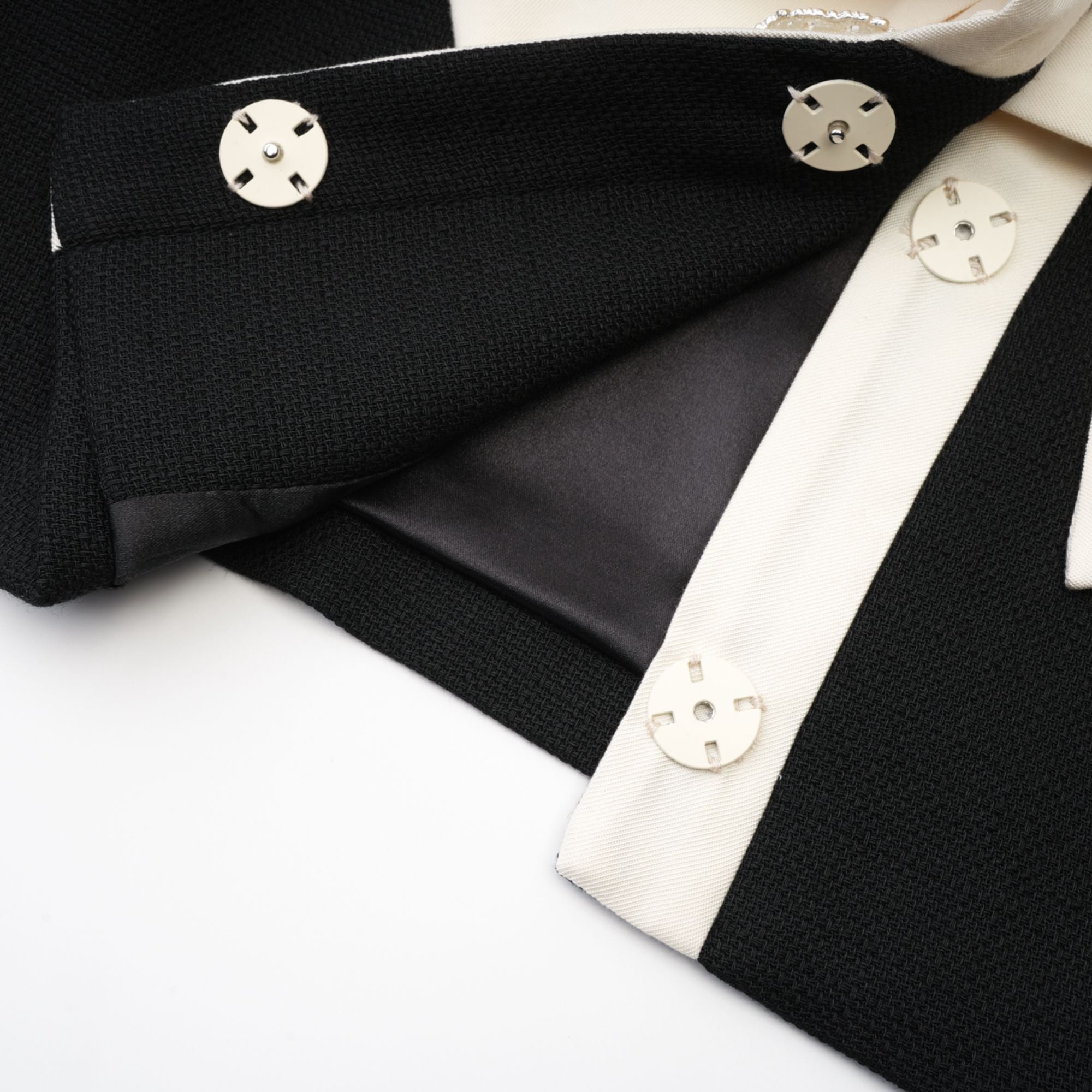 Odile black jacket & skirt matching set