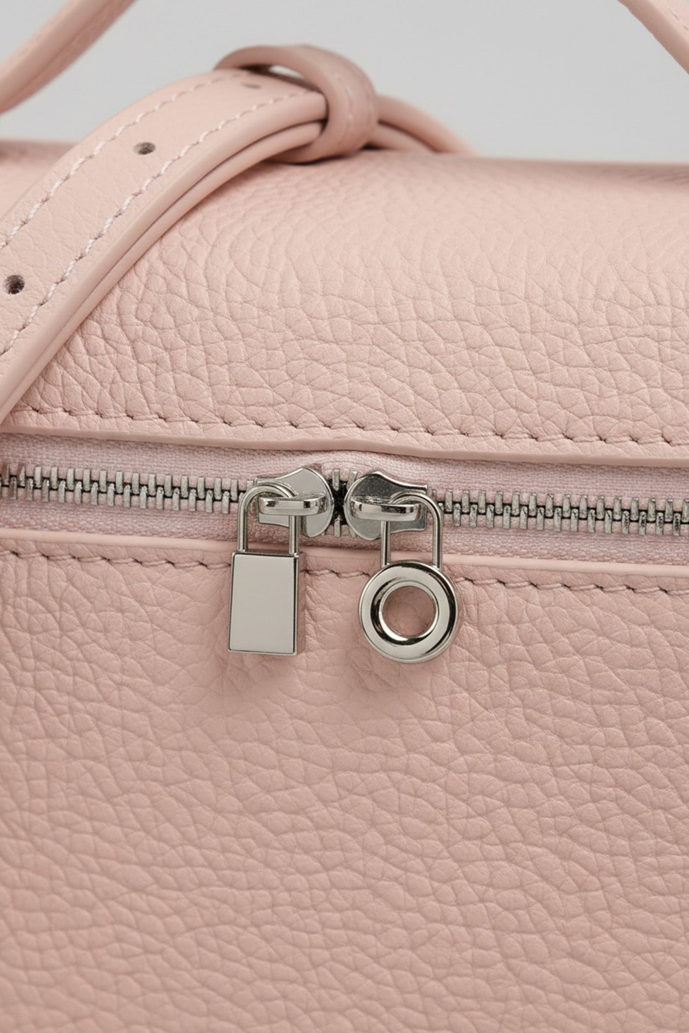 Structured Vanity Bag With Top Handle - Pink