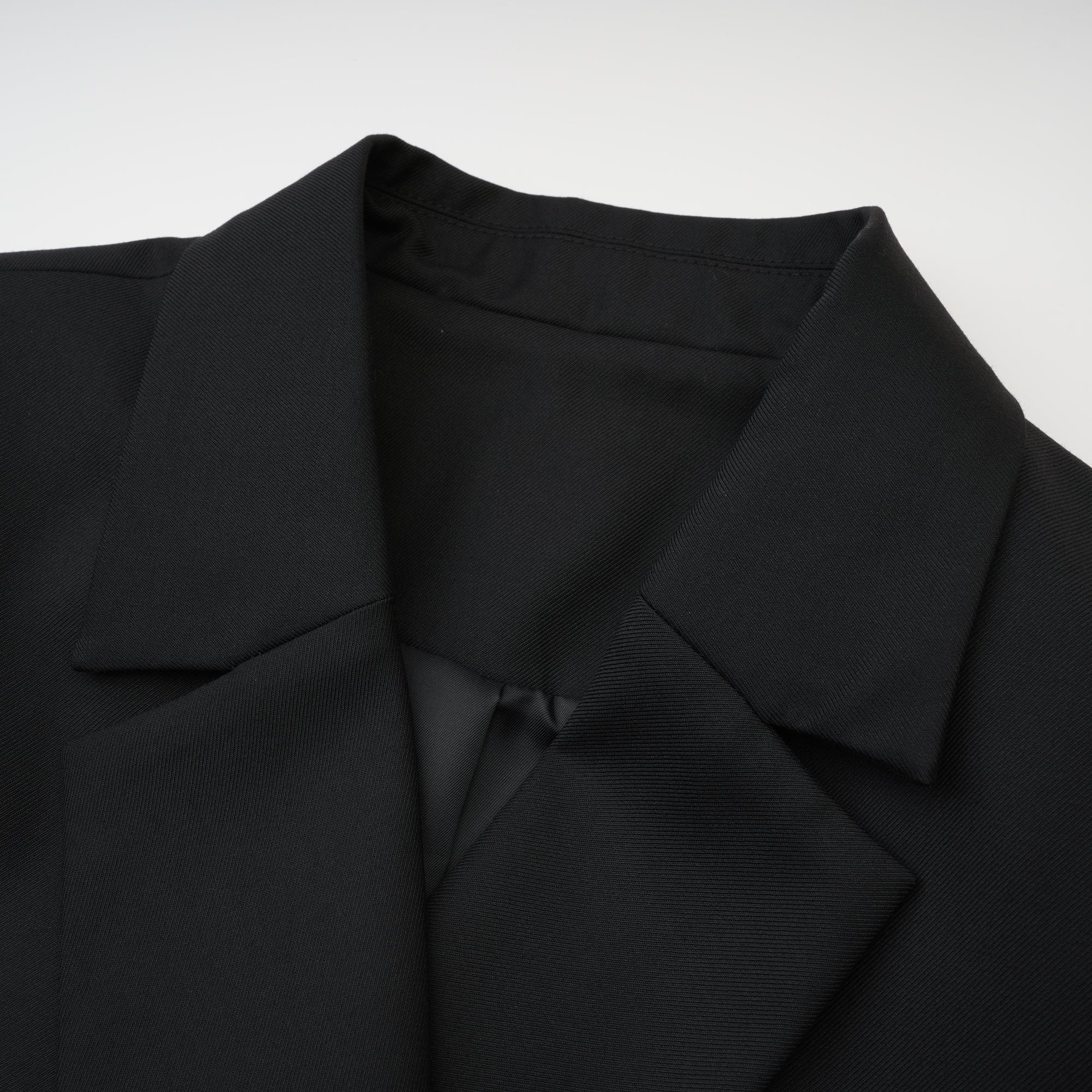 Priscille black double-breasted wool blazer