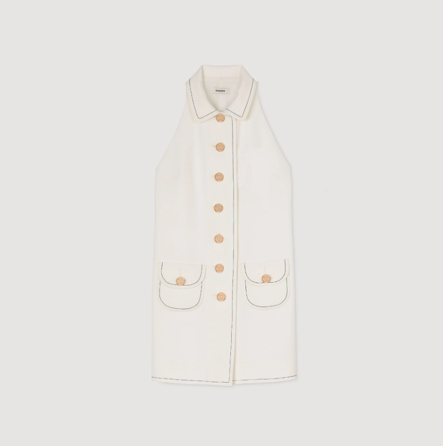 MADDY PARIS GISELLE CREPE HALTER MINI DRESS - WHITE