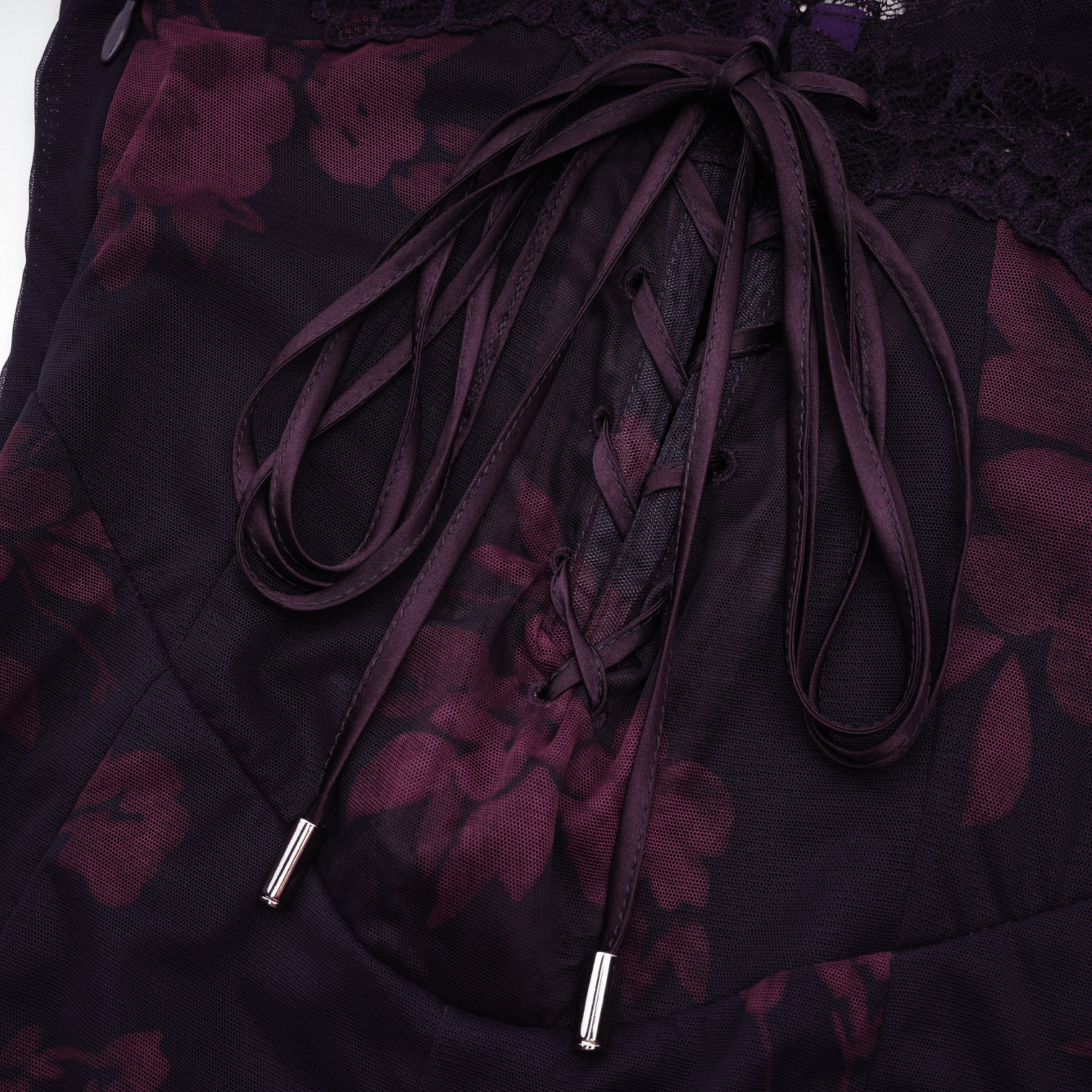 Róisín purple floral-print midi dress (Final Sale-US Only)