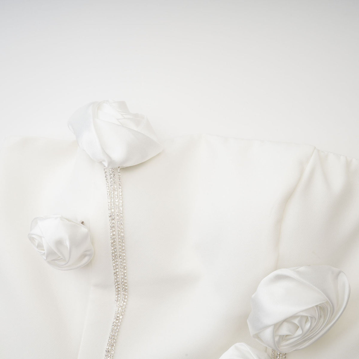 Rosalie white faux-flower mini dress (Final Sale-US Only)