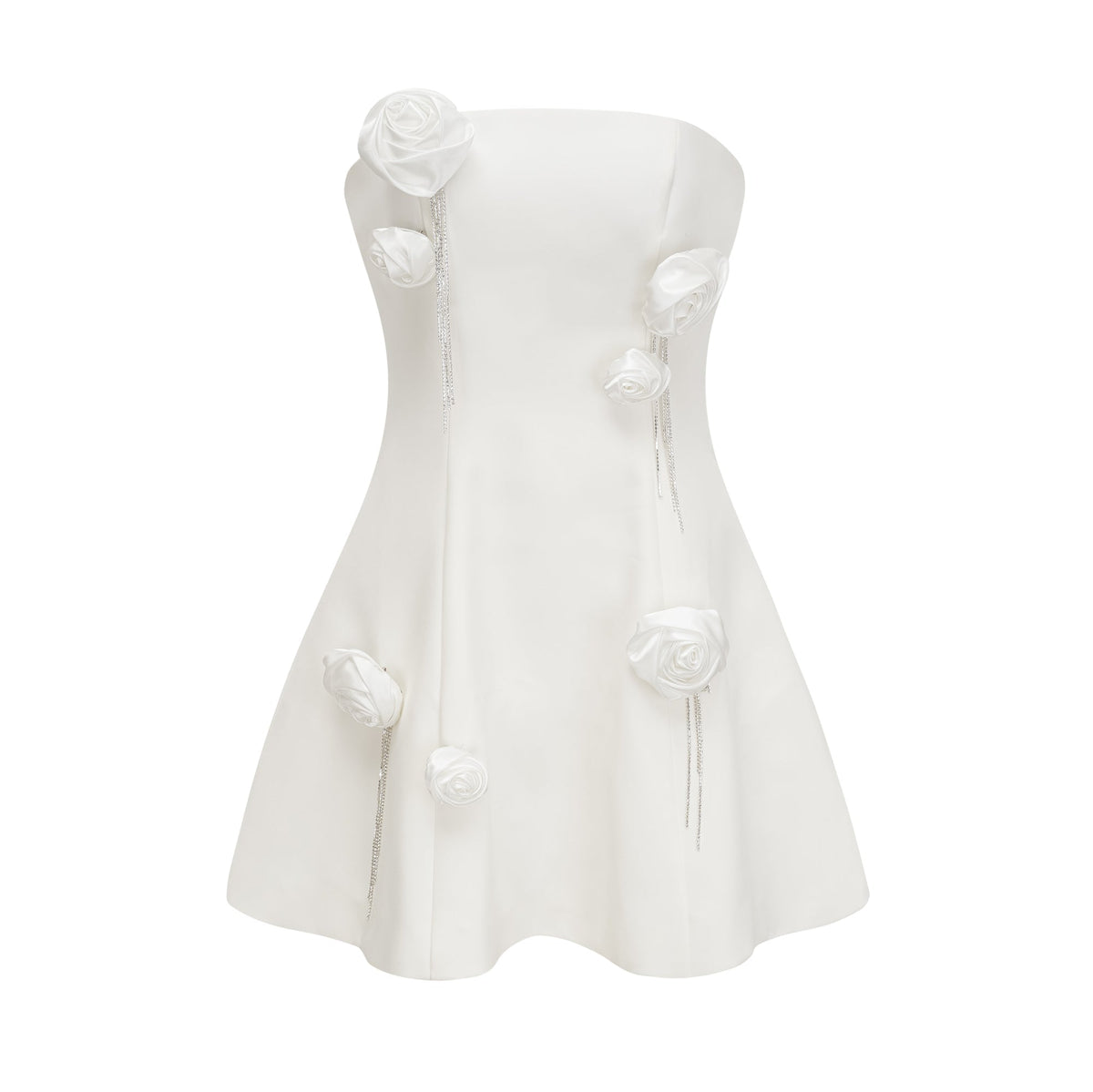 Rosalie white faux-flower mini dress (Final Sale-US Only)