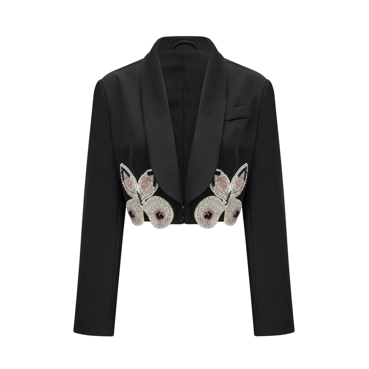 Roxane crystal-embellished jacket & skirt matching set