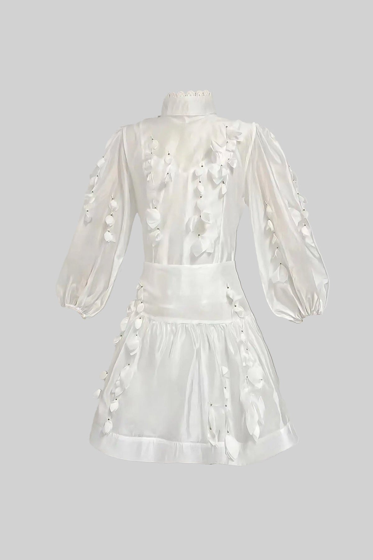 Elegant Floral Co-Ord With Delicate Lace Trim Accents - White