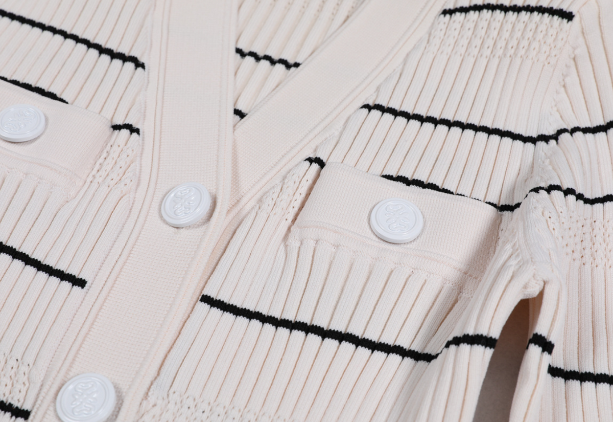 SANDRO SERAPHINA KNIT MIDI DRESS - WHITE