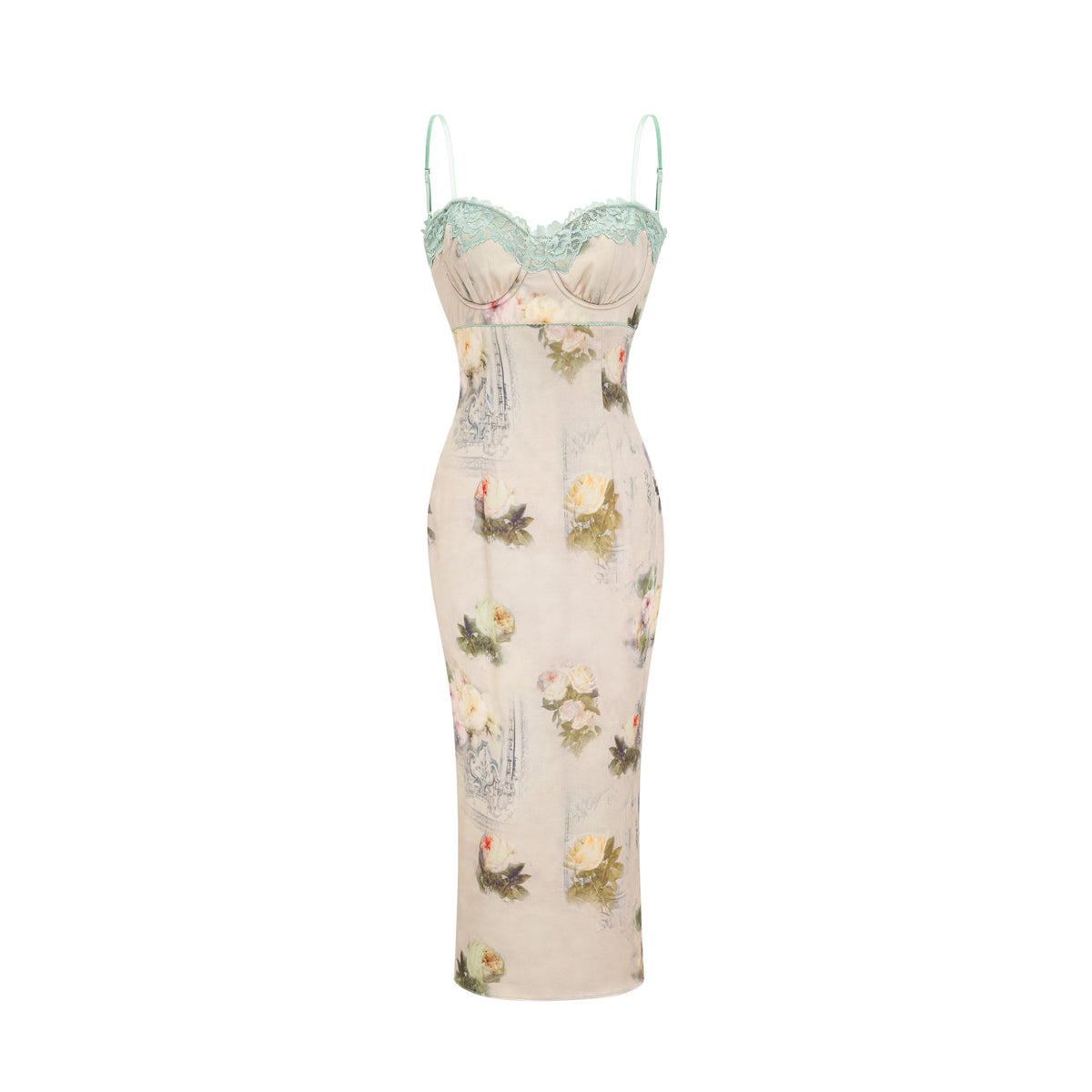 Sanne floral-print lace-trim midi dress (Final Sale)