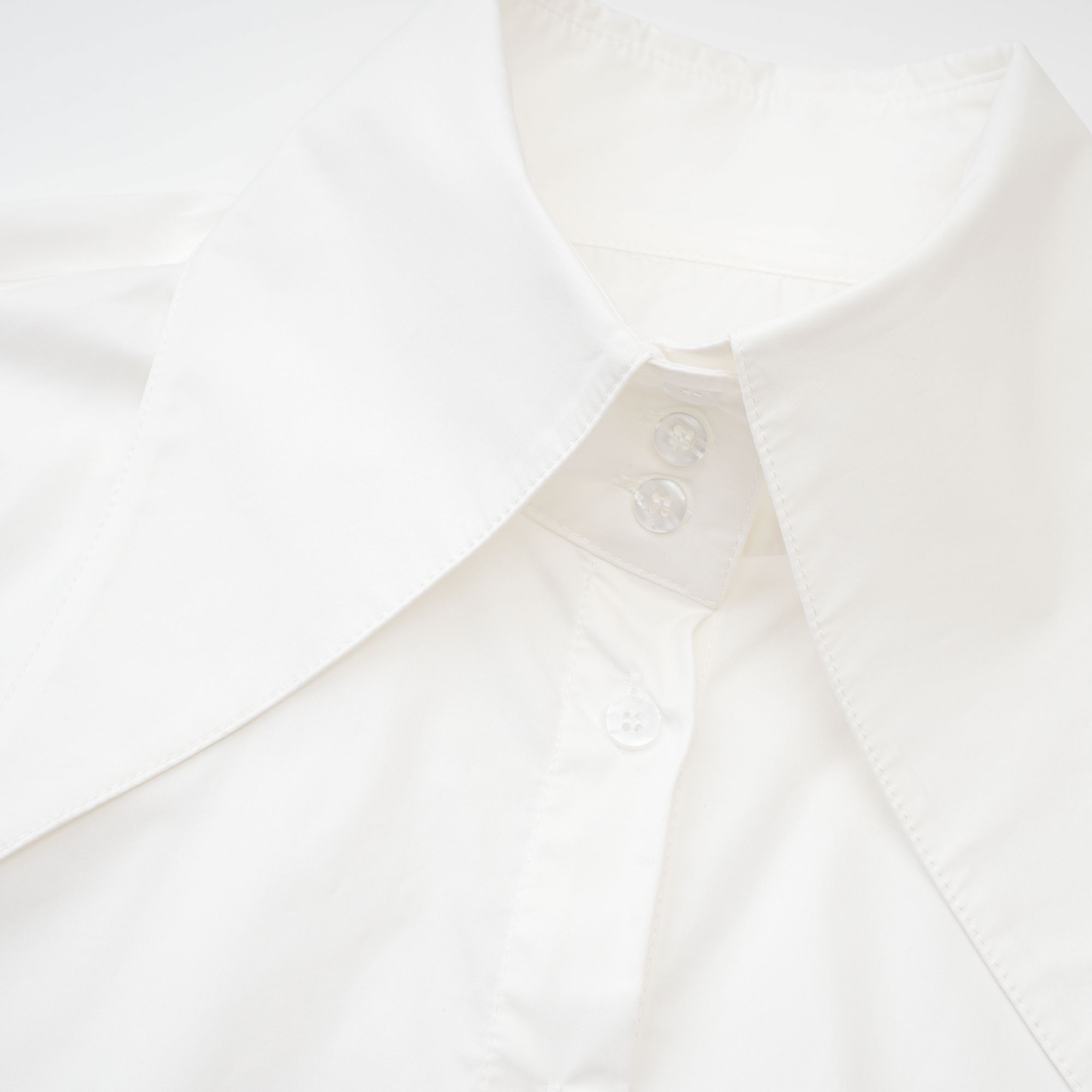 Solène white pointed-collar shirt (Final Sale)