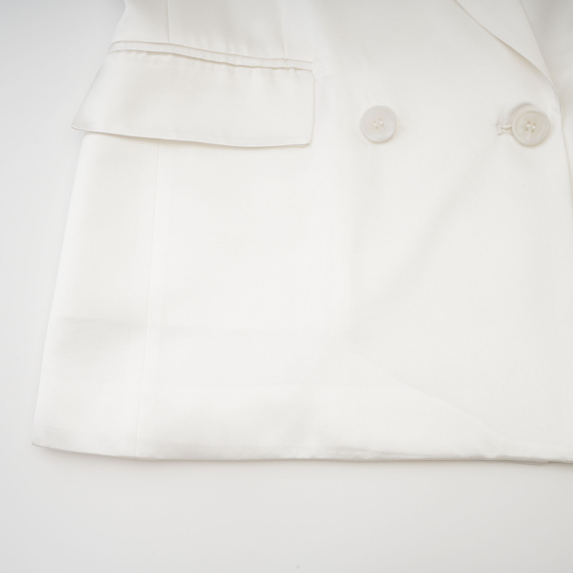 Sylvie white double-breasted blazer - White