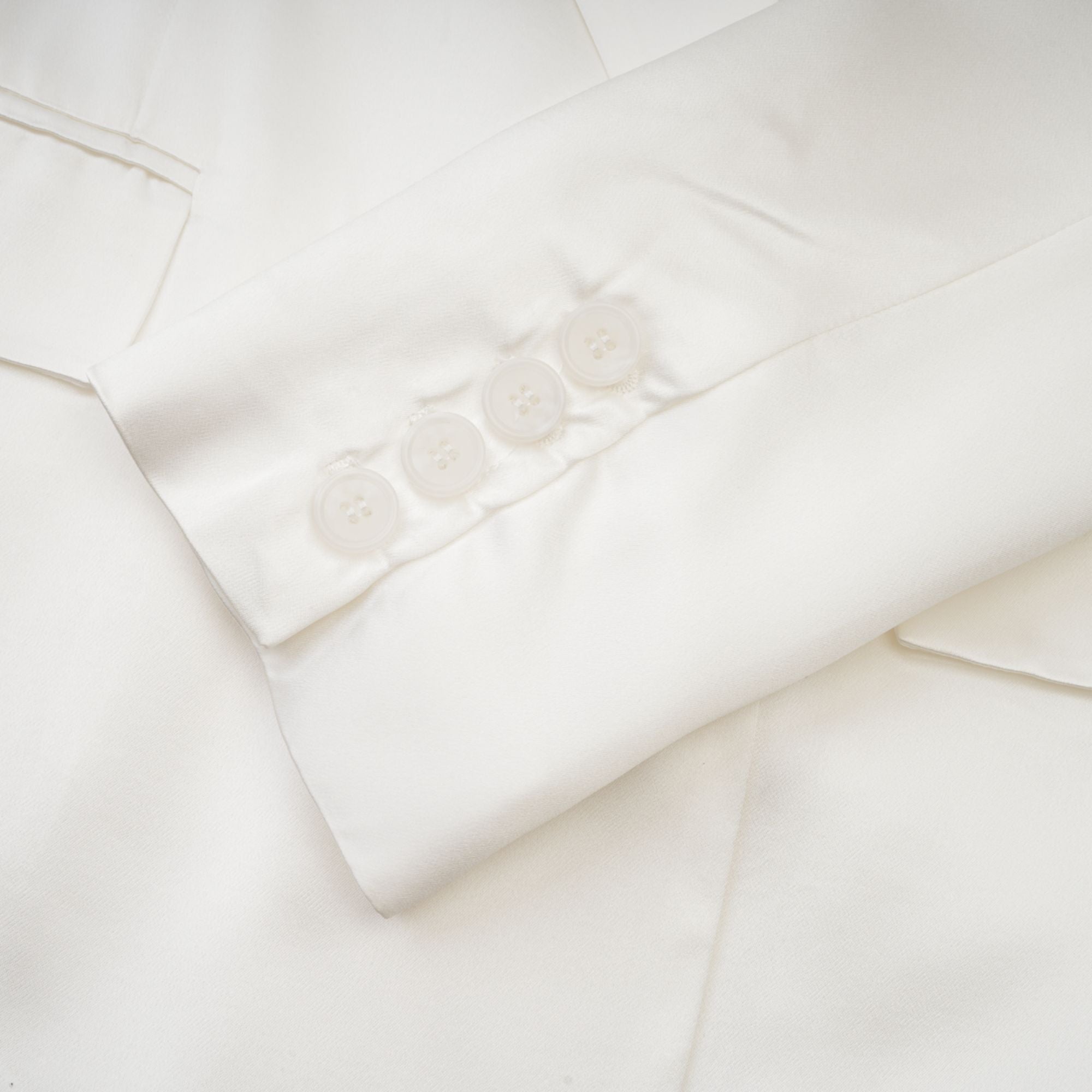 Sylvie white double-breasted blazer - White