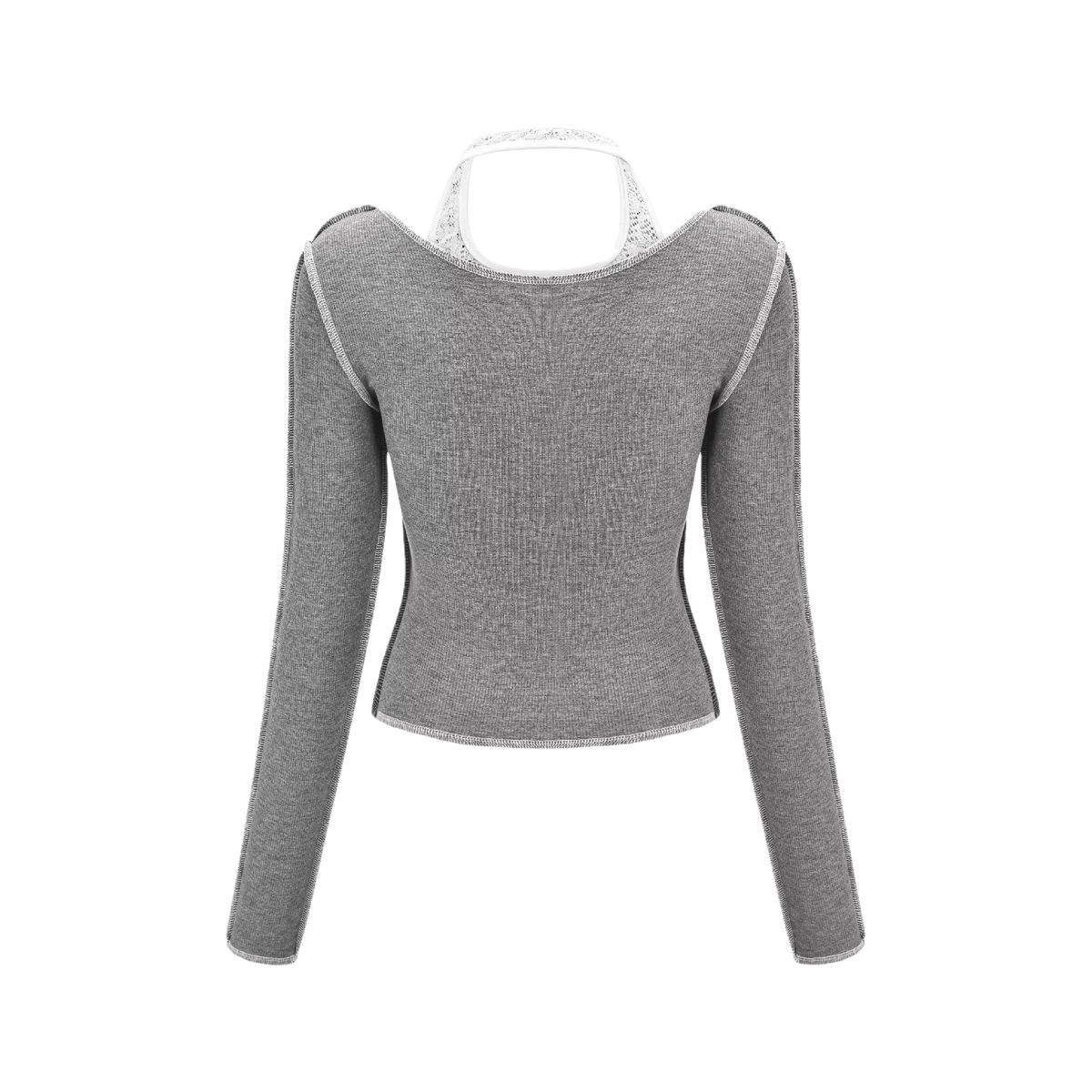 The Grey Mile-halterneck cropped sweatshirt