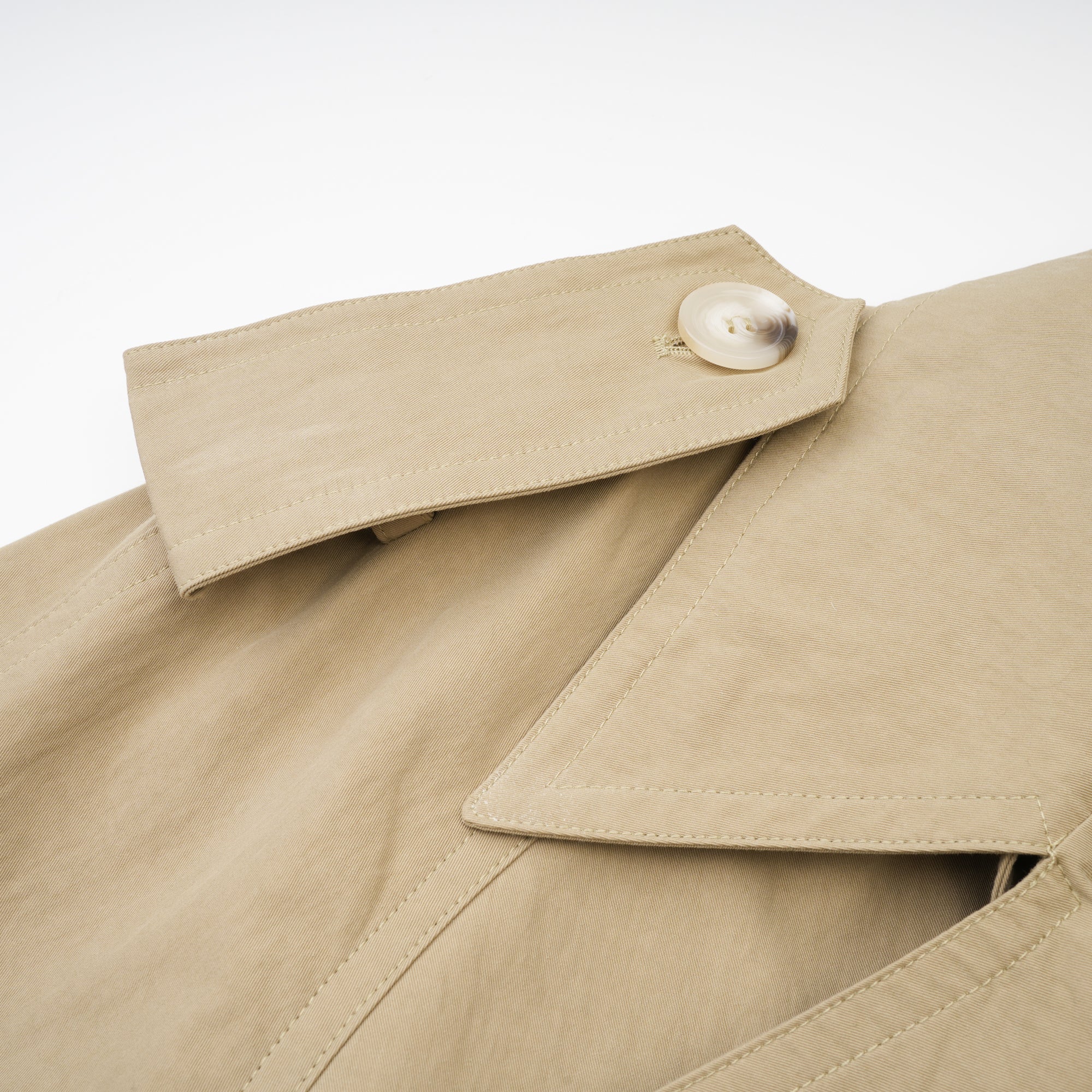 Justine belted-waist trench coat