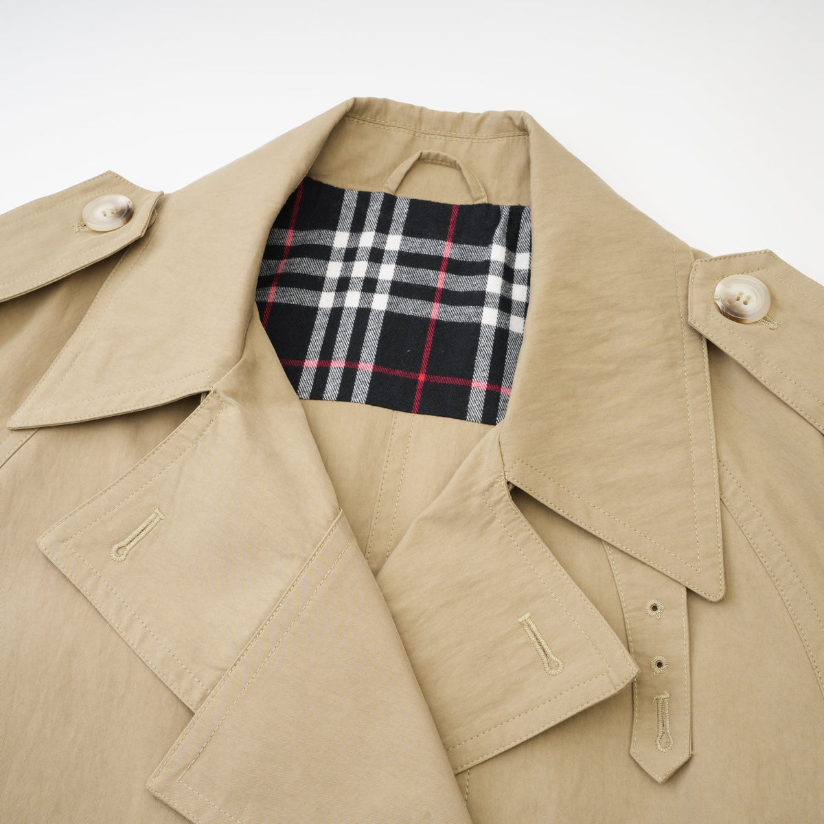 Justine belted-waist trench coat