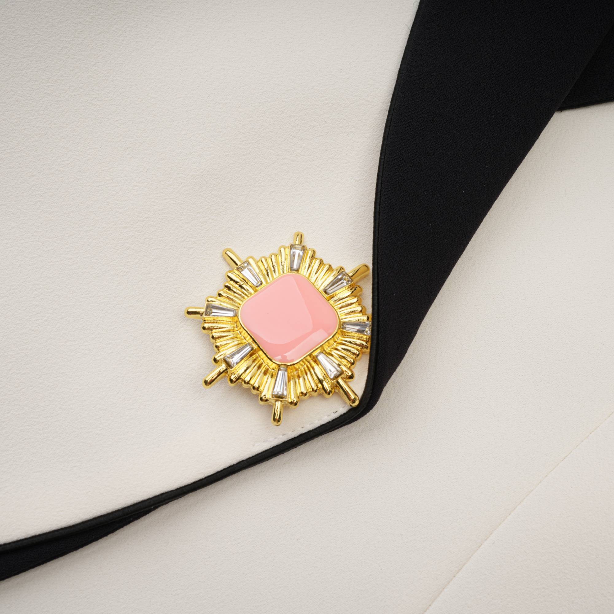 Vespera contrast colours jacket & skirt matching set