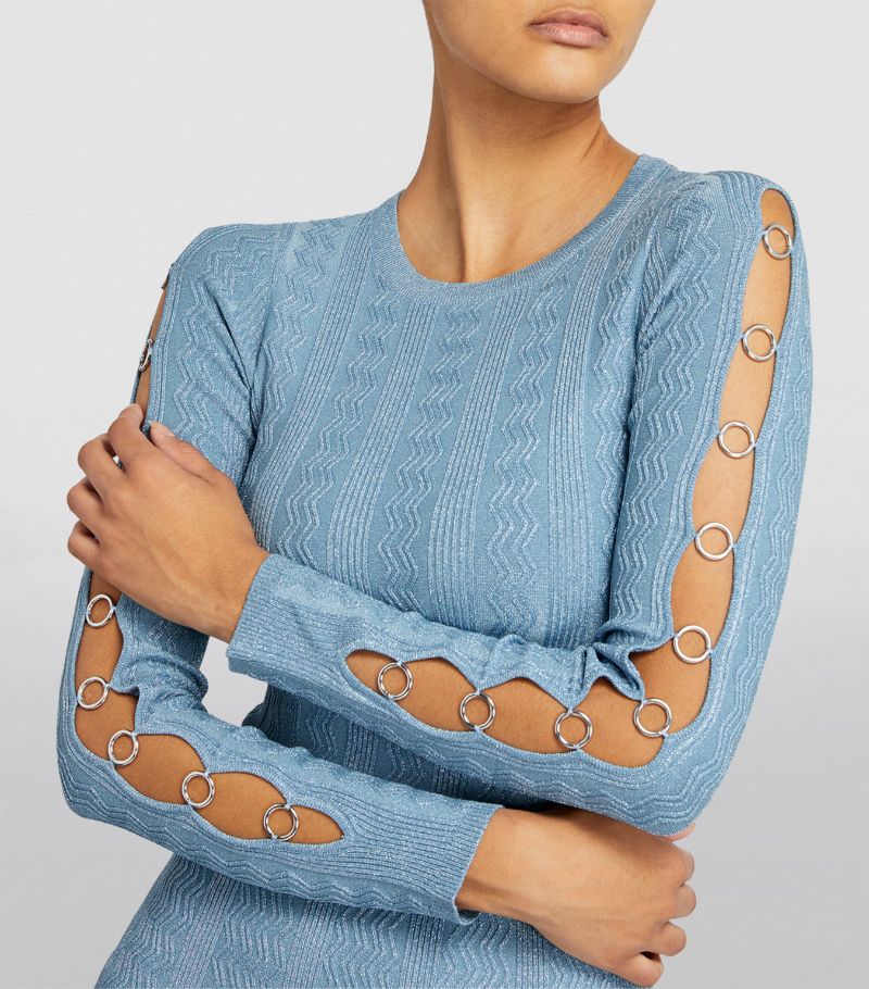 MADDY PARIS Knit Midi Dress - Blue