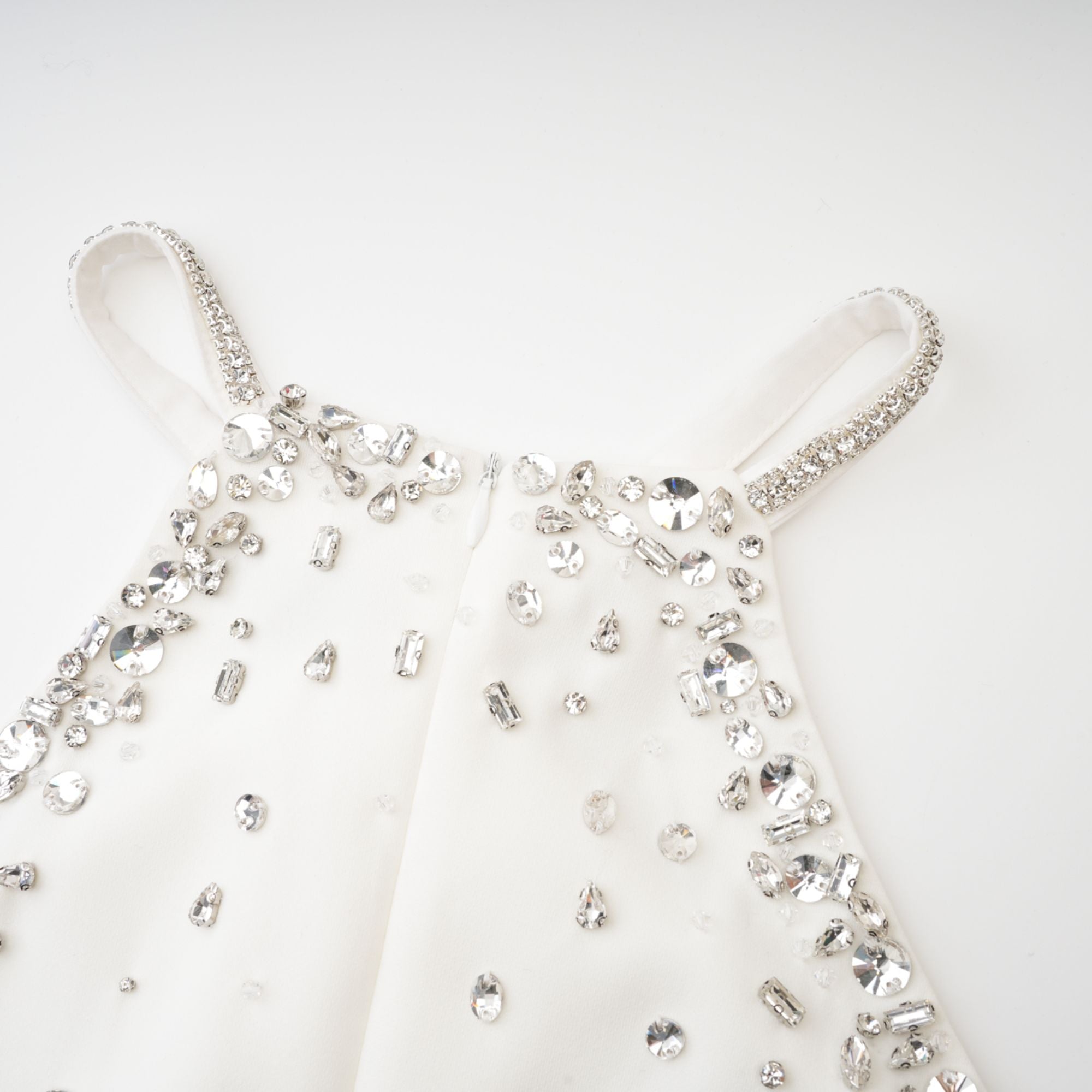 Xanthea white embellished mini dress