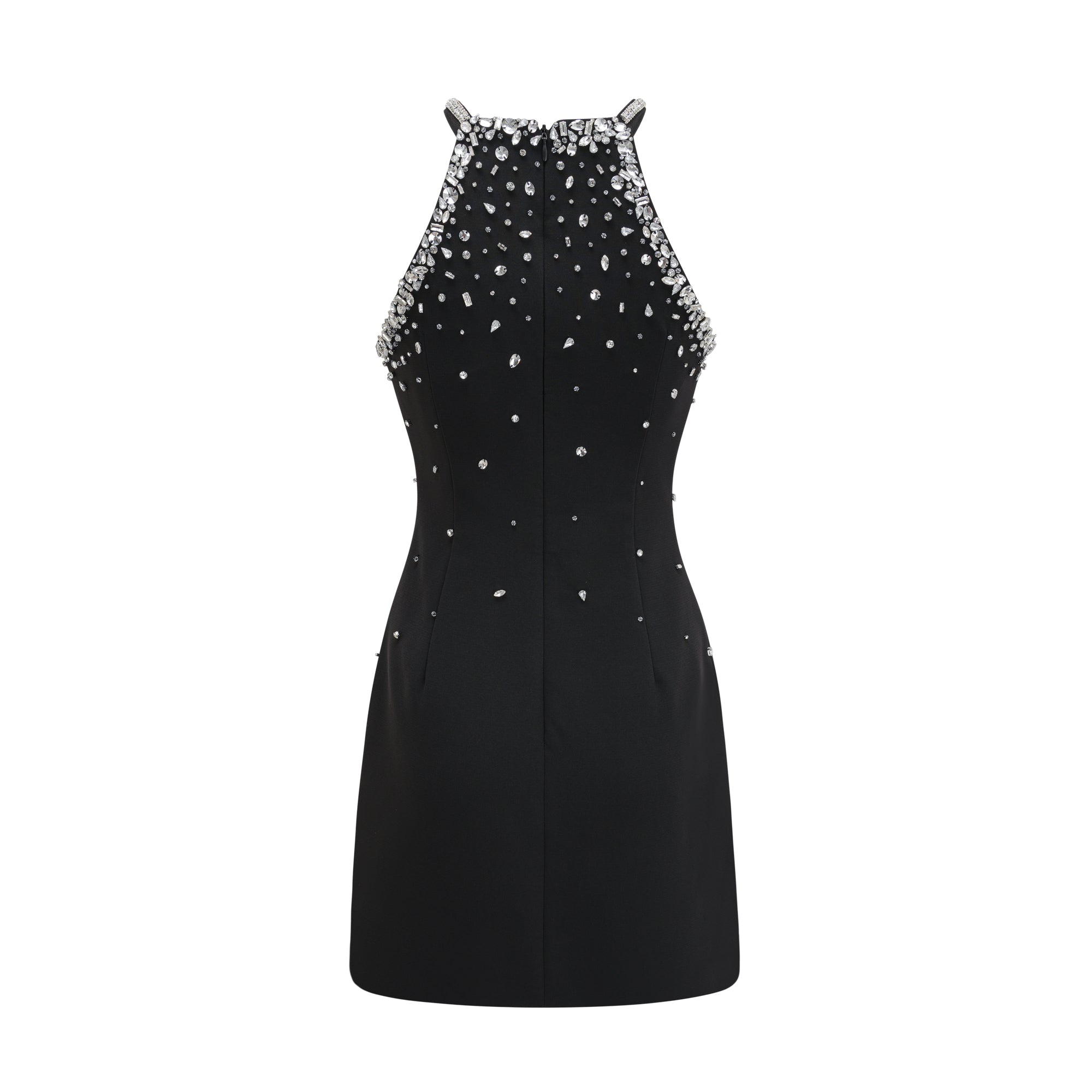 Xanthea black embellished mini dress