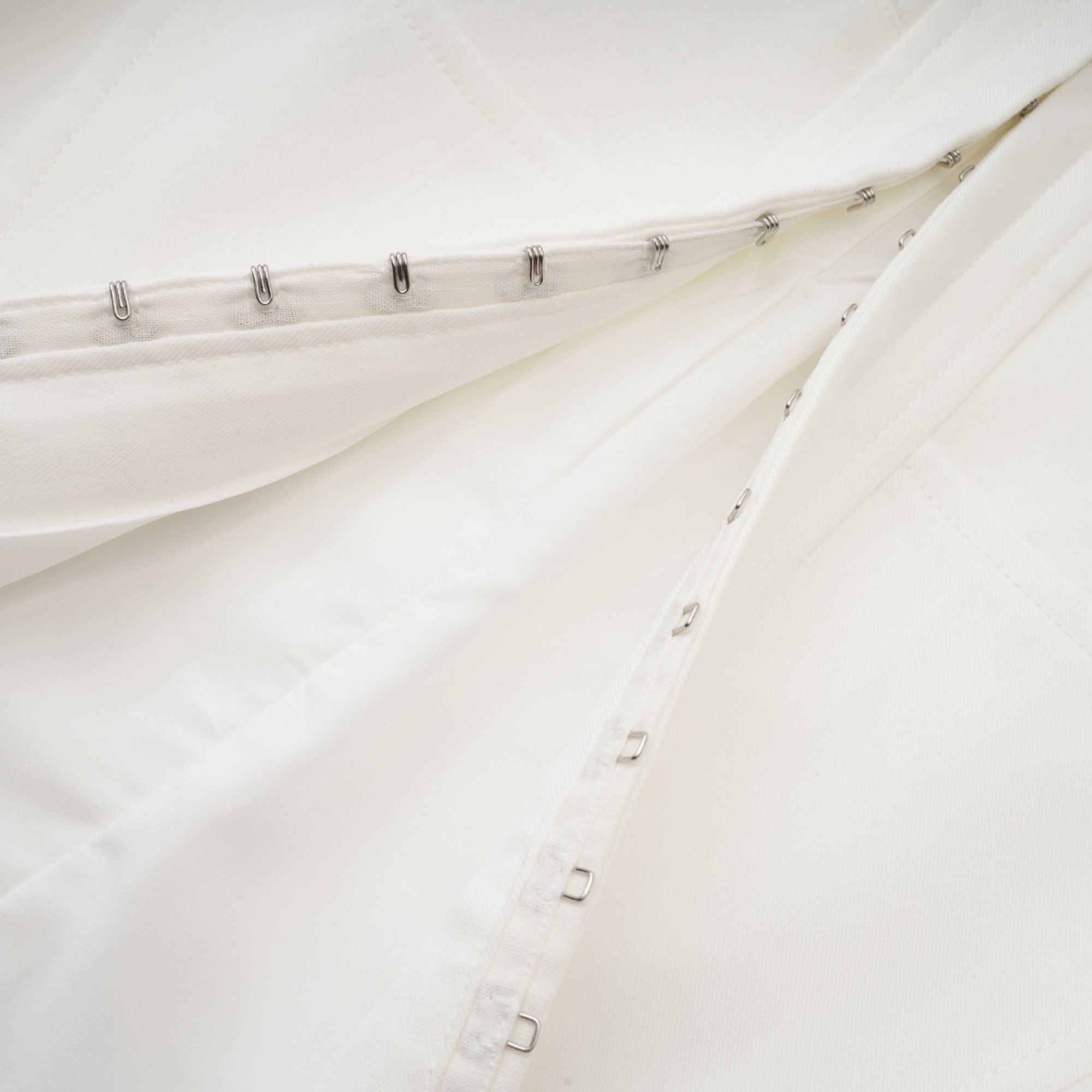 Yvette white long-sleeved corset top