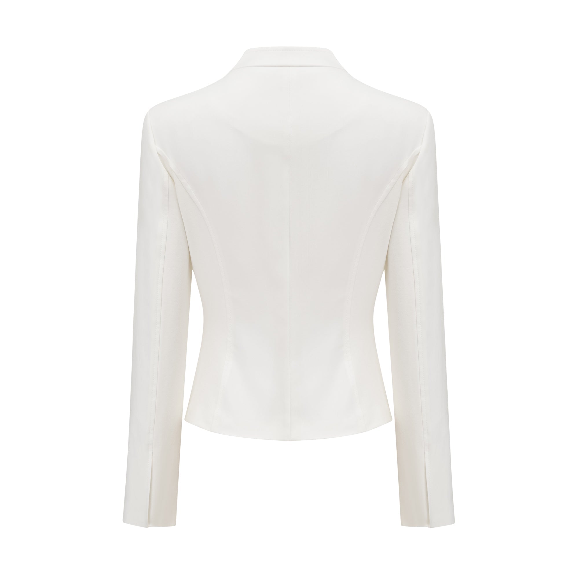 Yvette white long-sleeved corset top