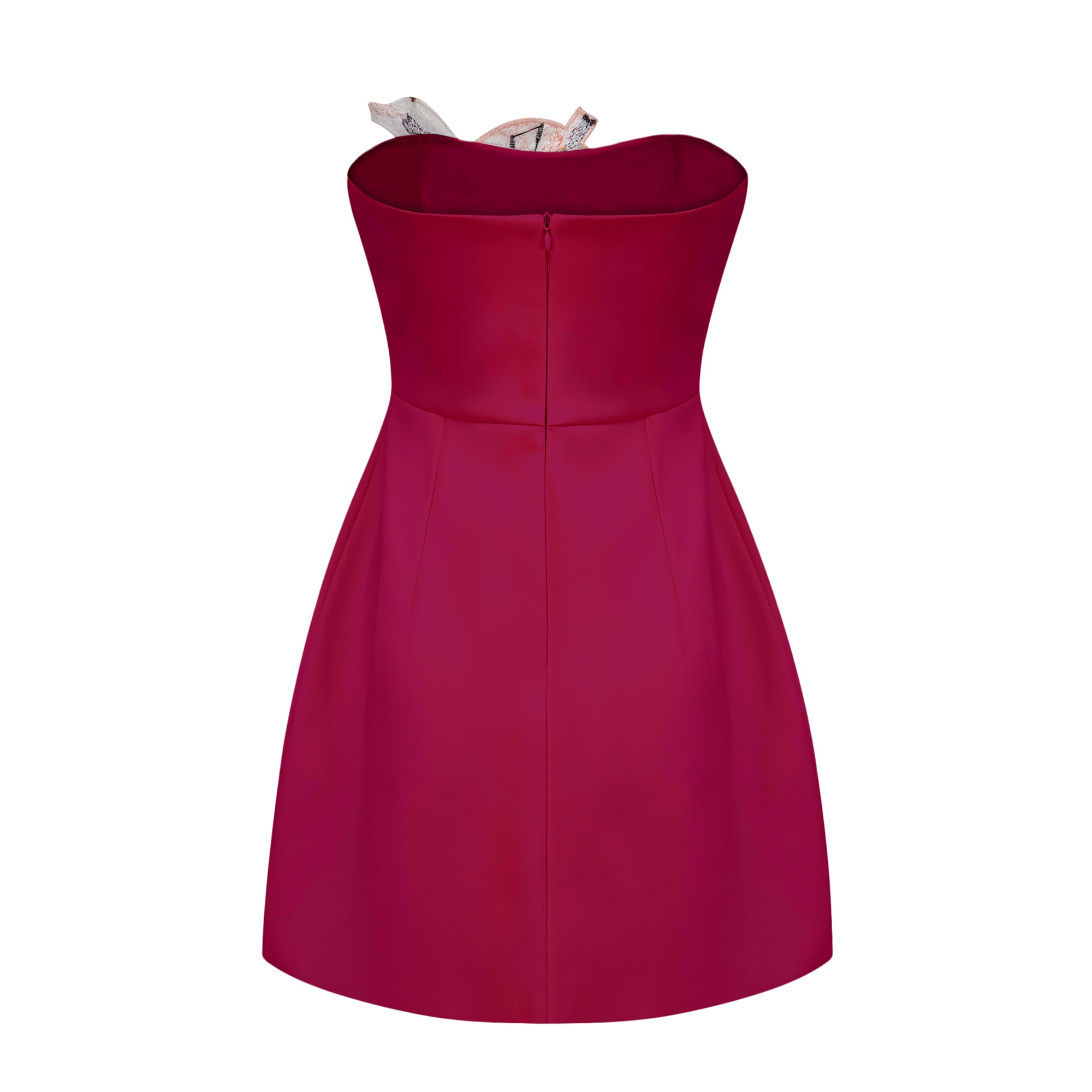 Automne Pink Floral Embroidered Mini Dress