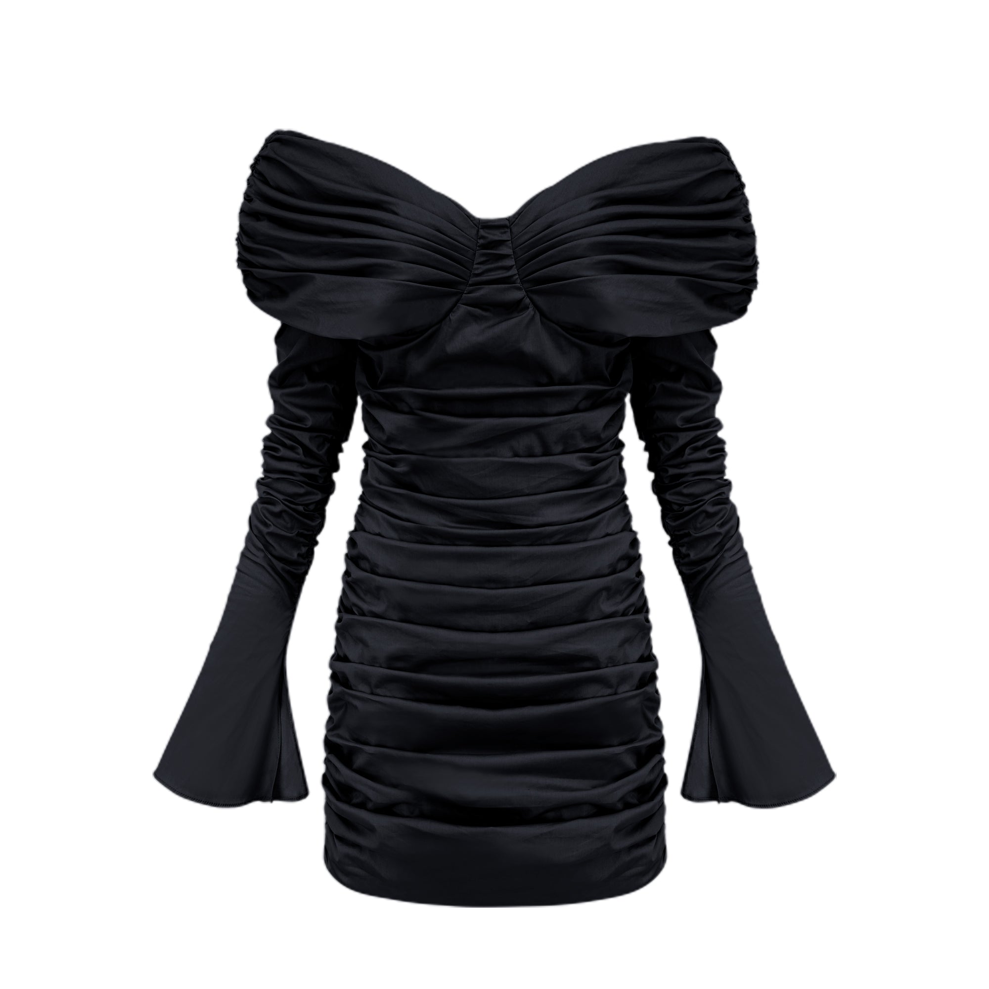 Apolline off-shoulder ruched mini dress