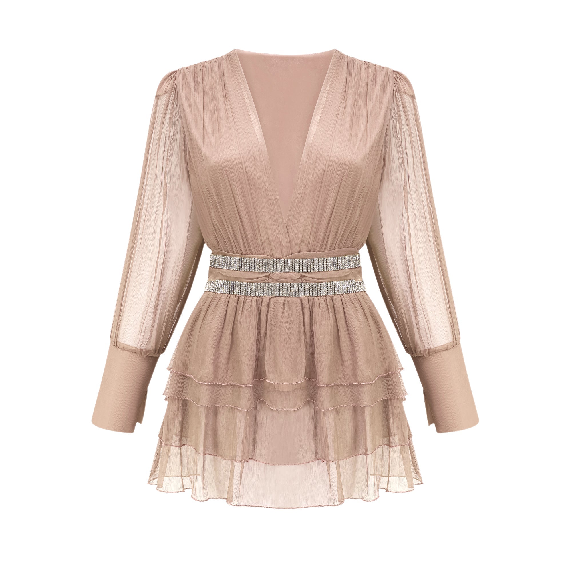 Ellica crystal-embellished silk mini dress (US Only)
