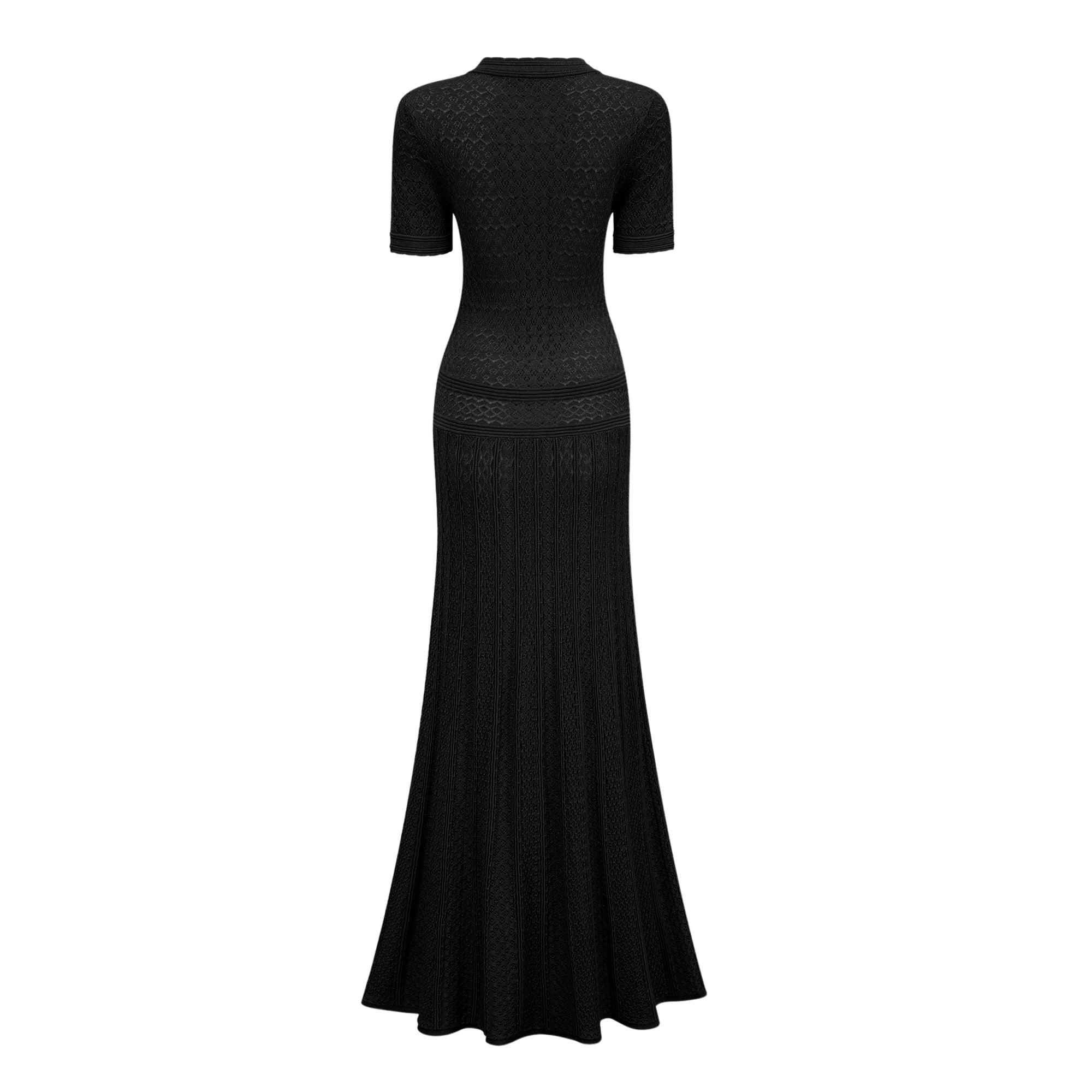 Siena green shirred crochet-knit maxi dress (Final Sale-US Only)