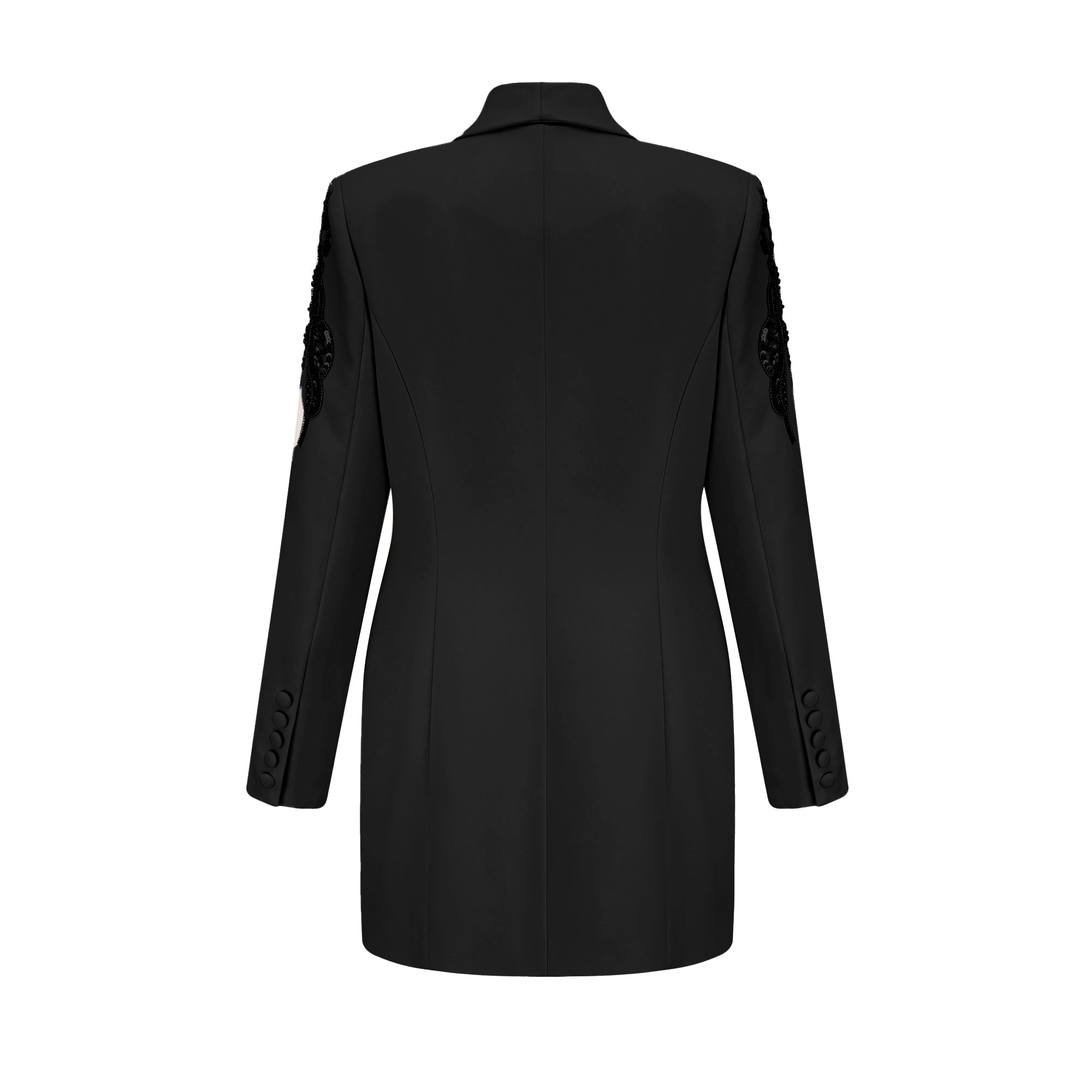 Éléna Black Embellished Sequined Blazer Dress (Final Sale)